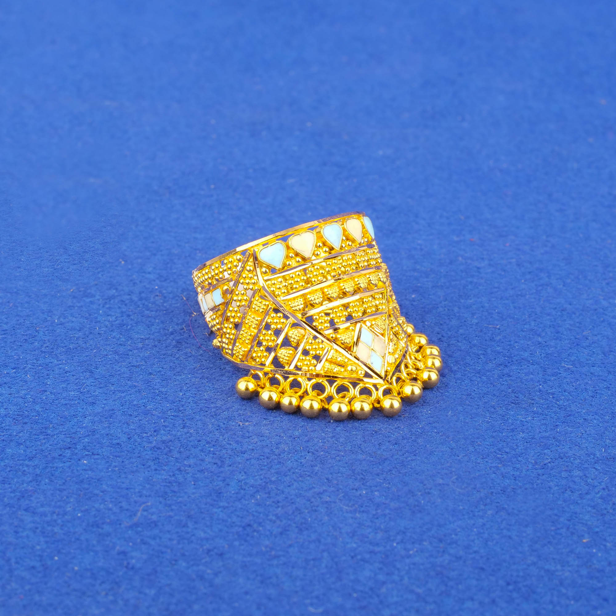 Twenty-Two Karat Minakari Gold Ring