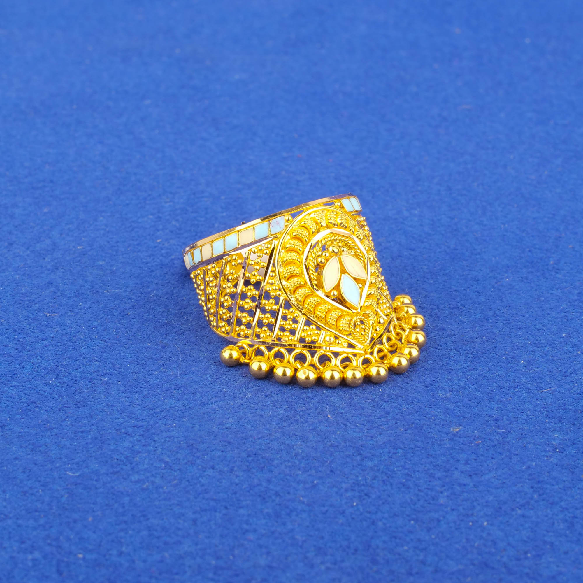 Twenty-Two Karat Minakari Gold Ring