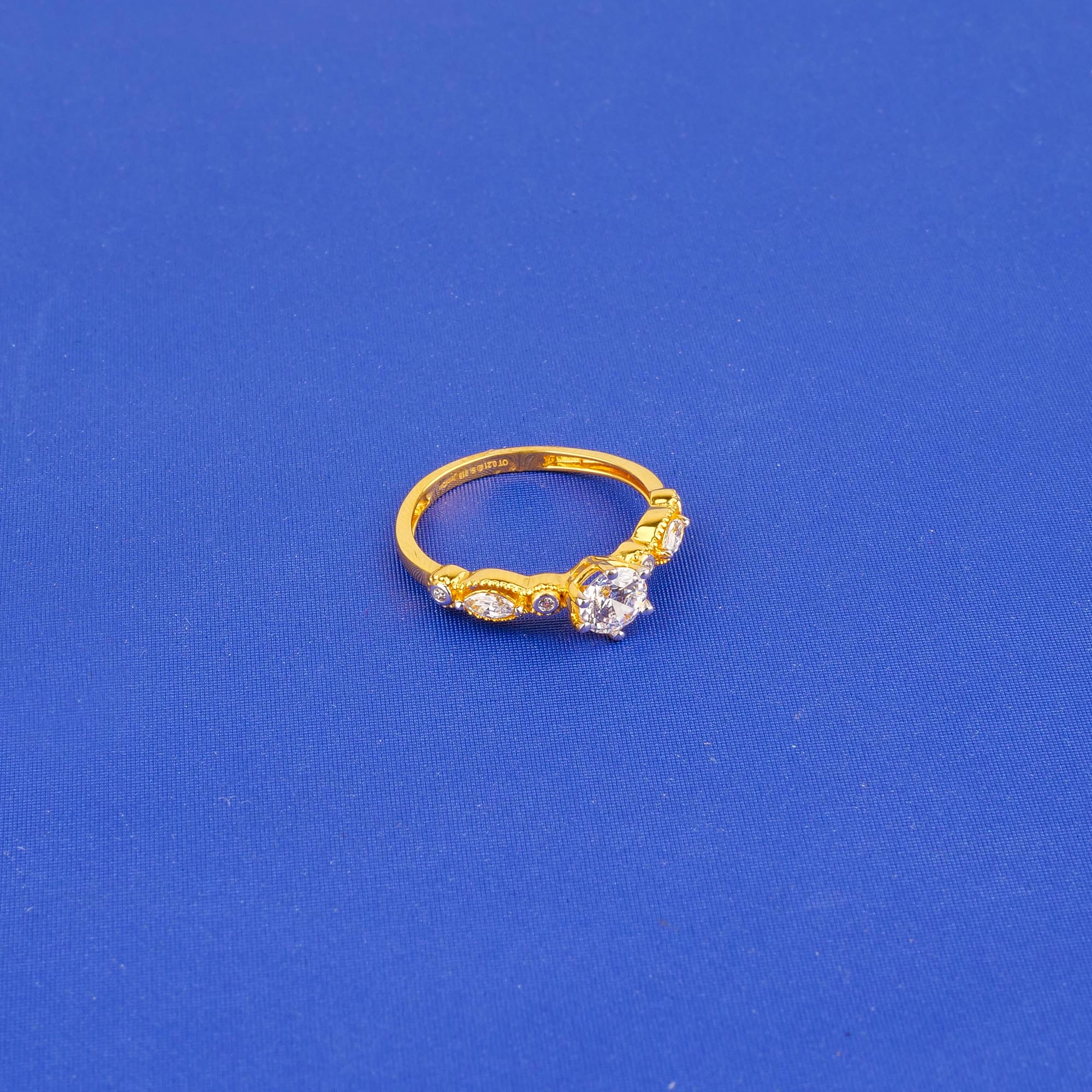 22K Gold Cubic Zirconia Ring