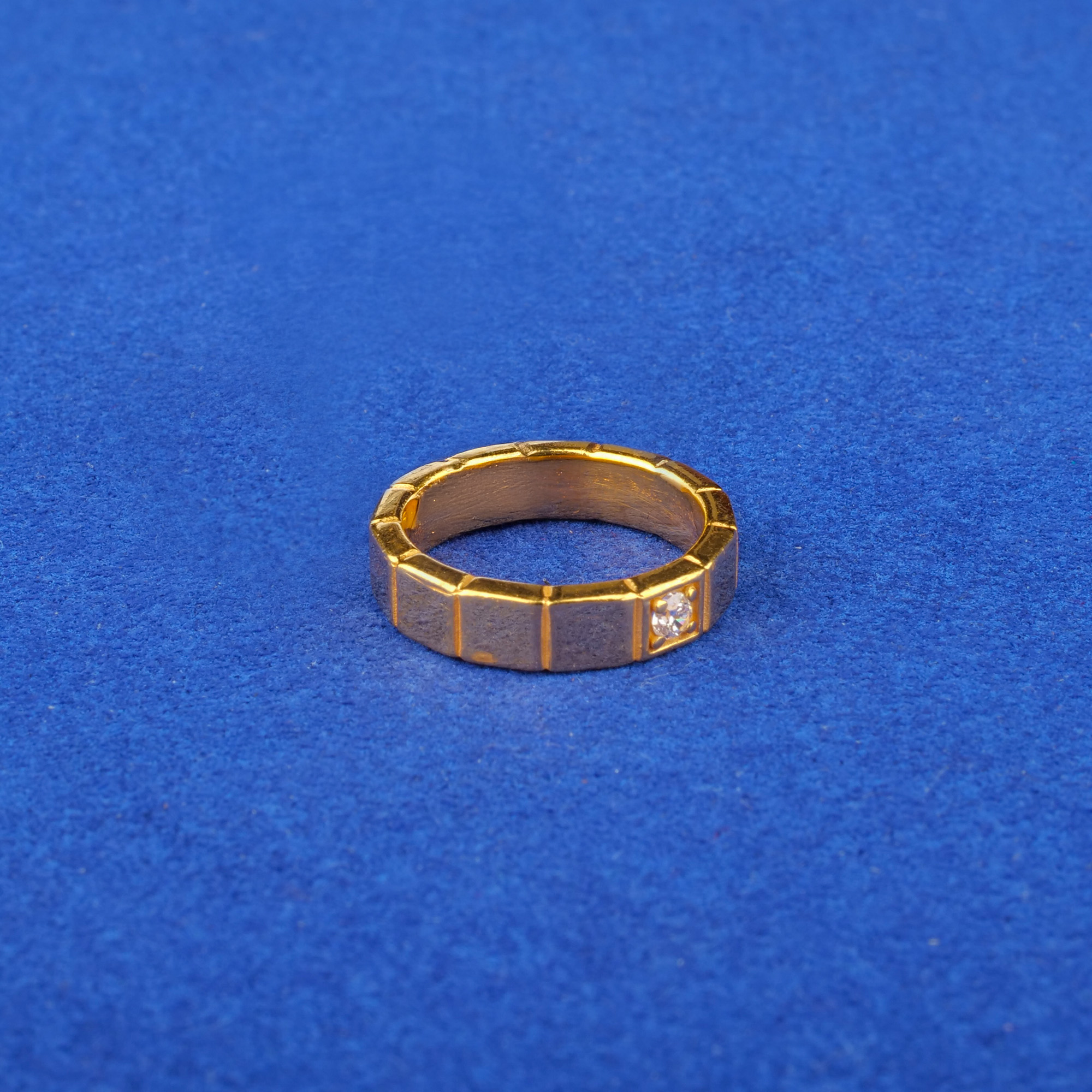22K 'Fancy' Gold Cubic Zirconia Ring