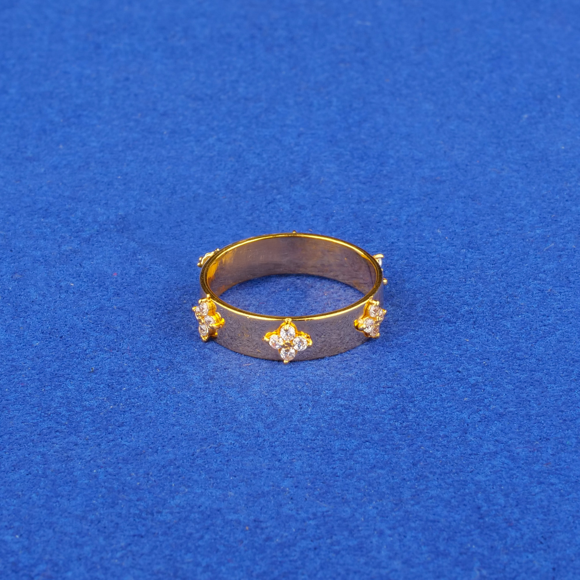 22K 'Fancy' Gold Cubic Zirconia Ring