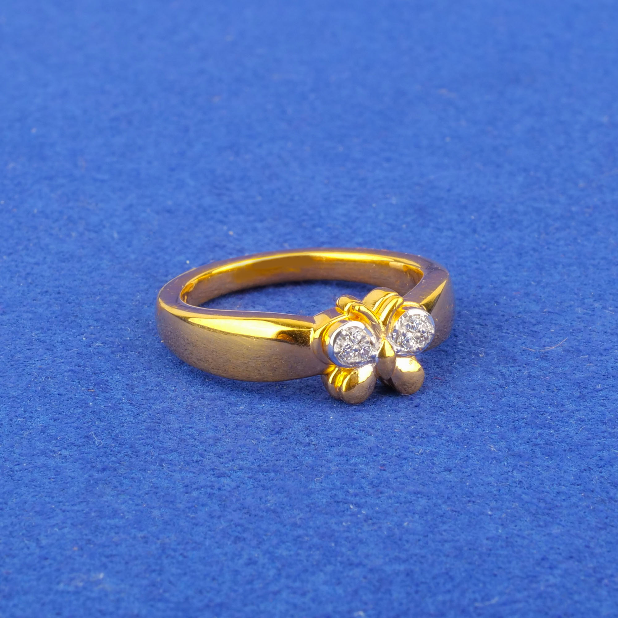 Twenty-Two Karat Gold Cubic Zirconia Ring