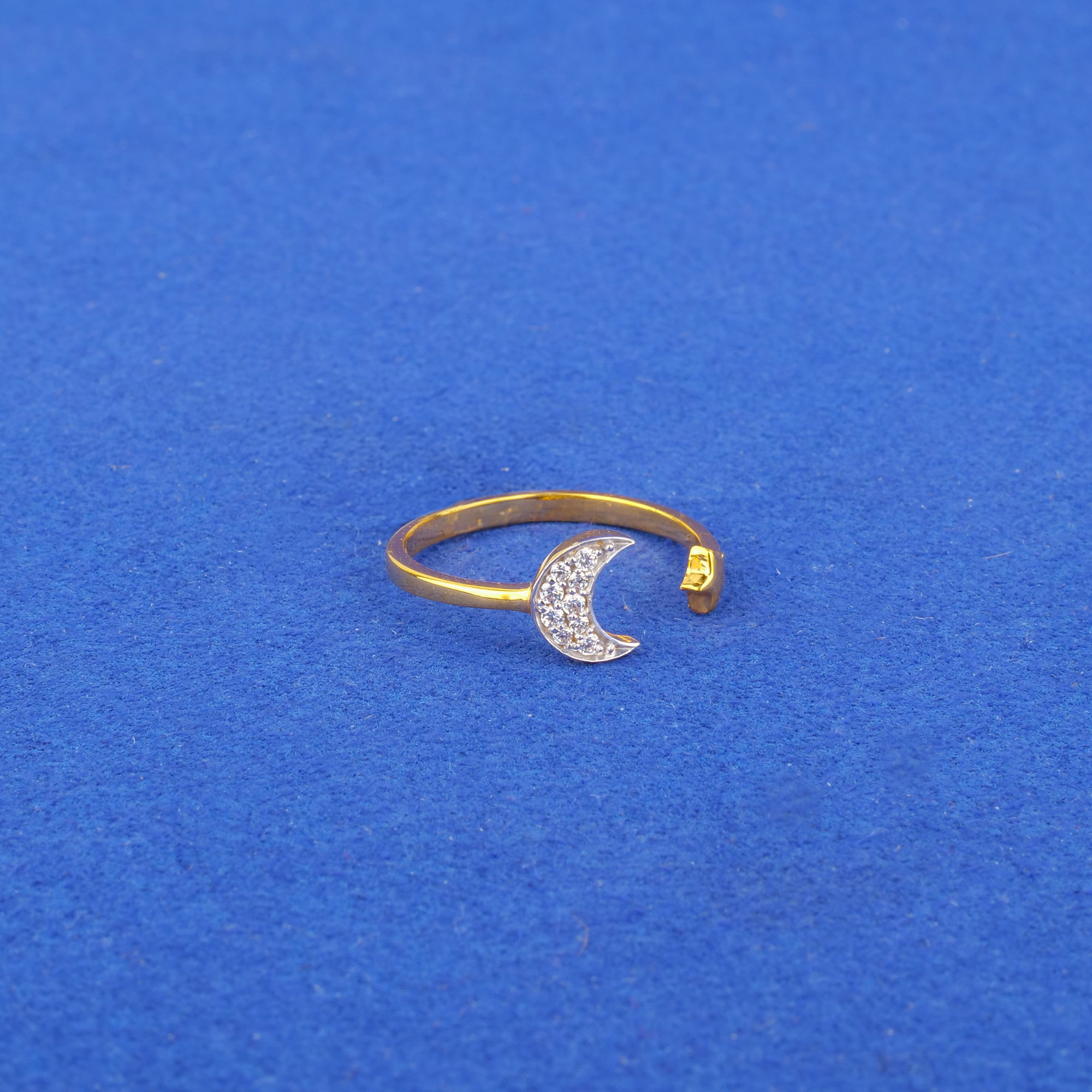 Twenty-Two Karat Gold Cubic Zirconia Ring