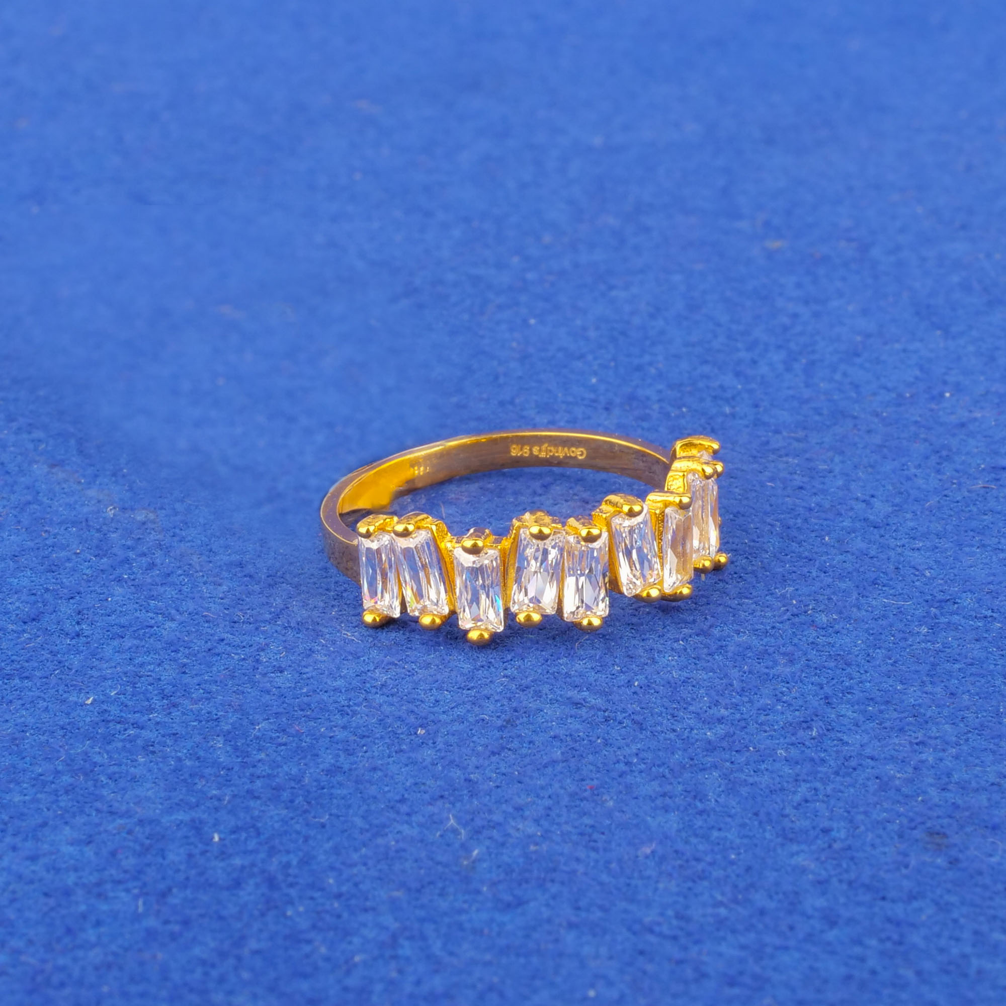 Twenty-Two Karat Gold Cubic Zirconia Ring/Band