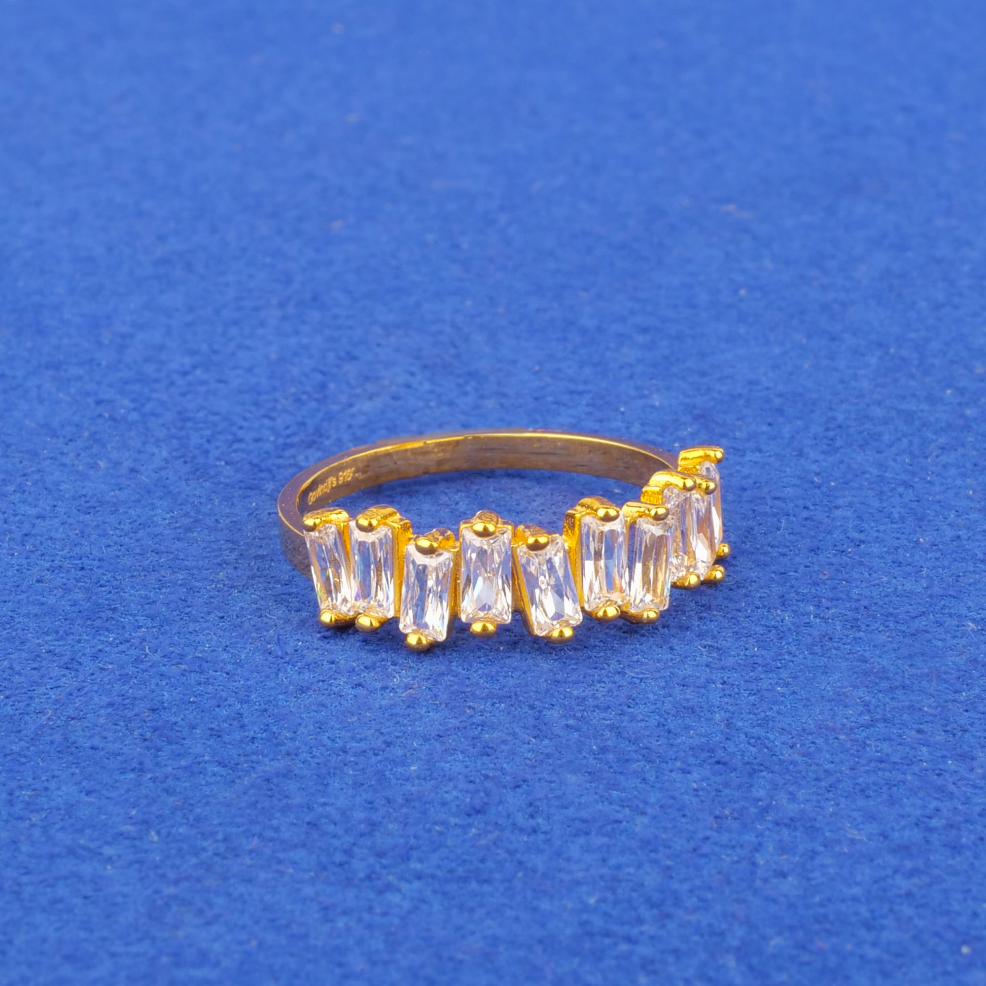 Twenty-Two Karat Gold Cubic Zirconia Ring/Band
