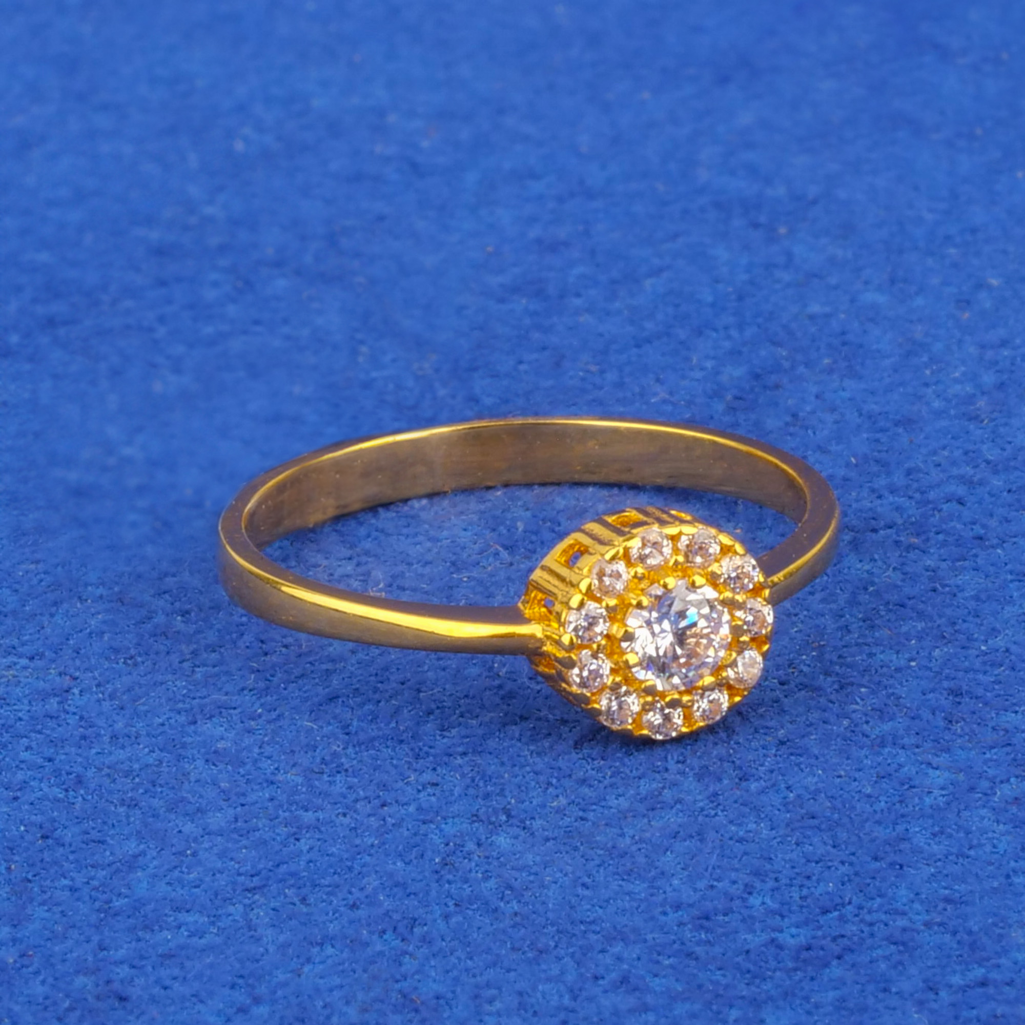 22K Gold Cubic Zirconia Ring