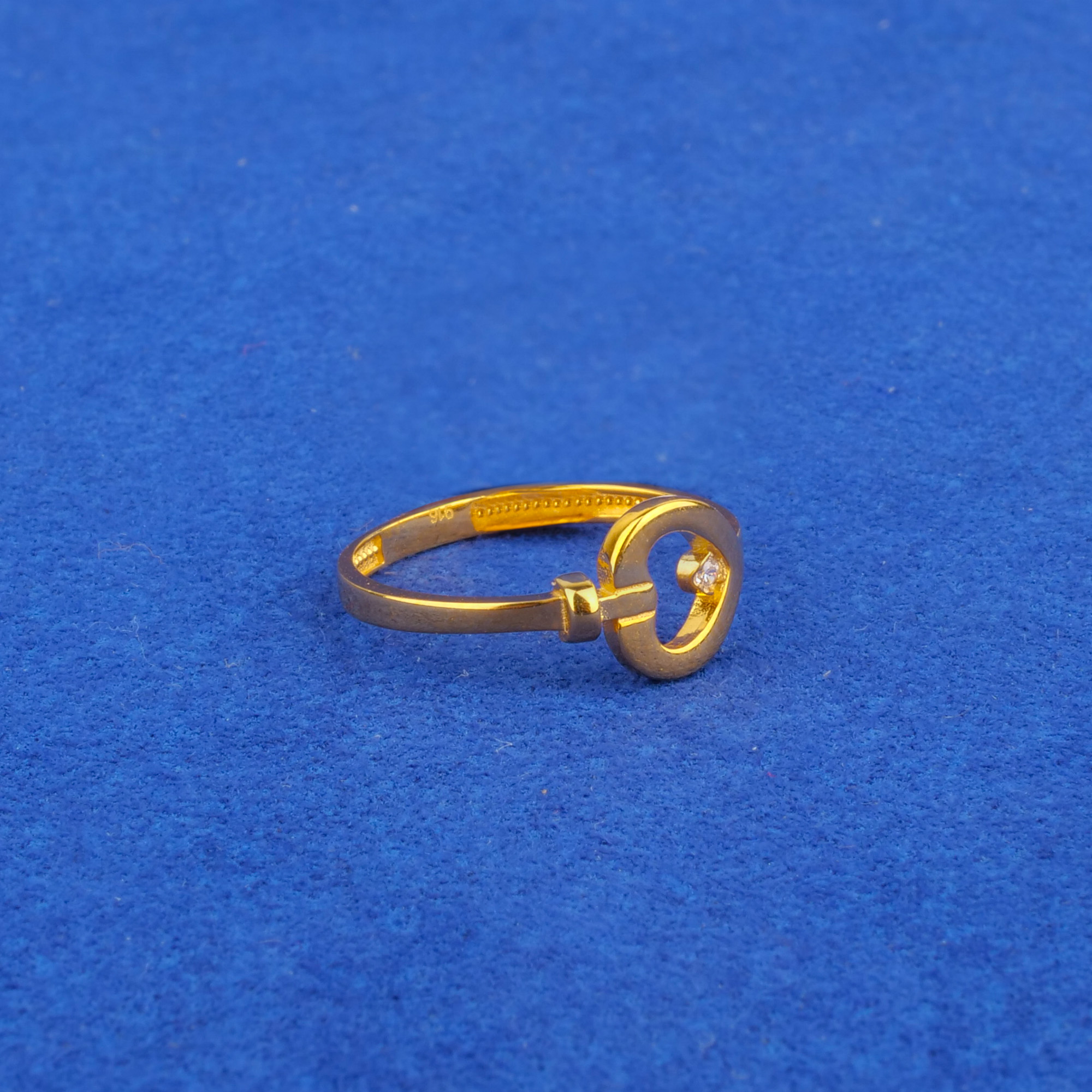 22K Gold Cubic Zirconia Ring