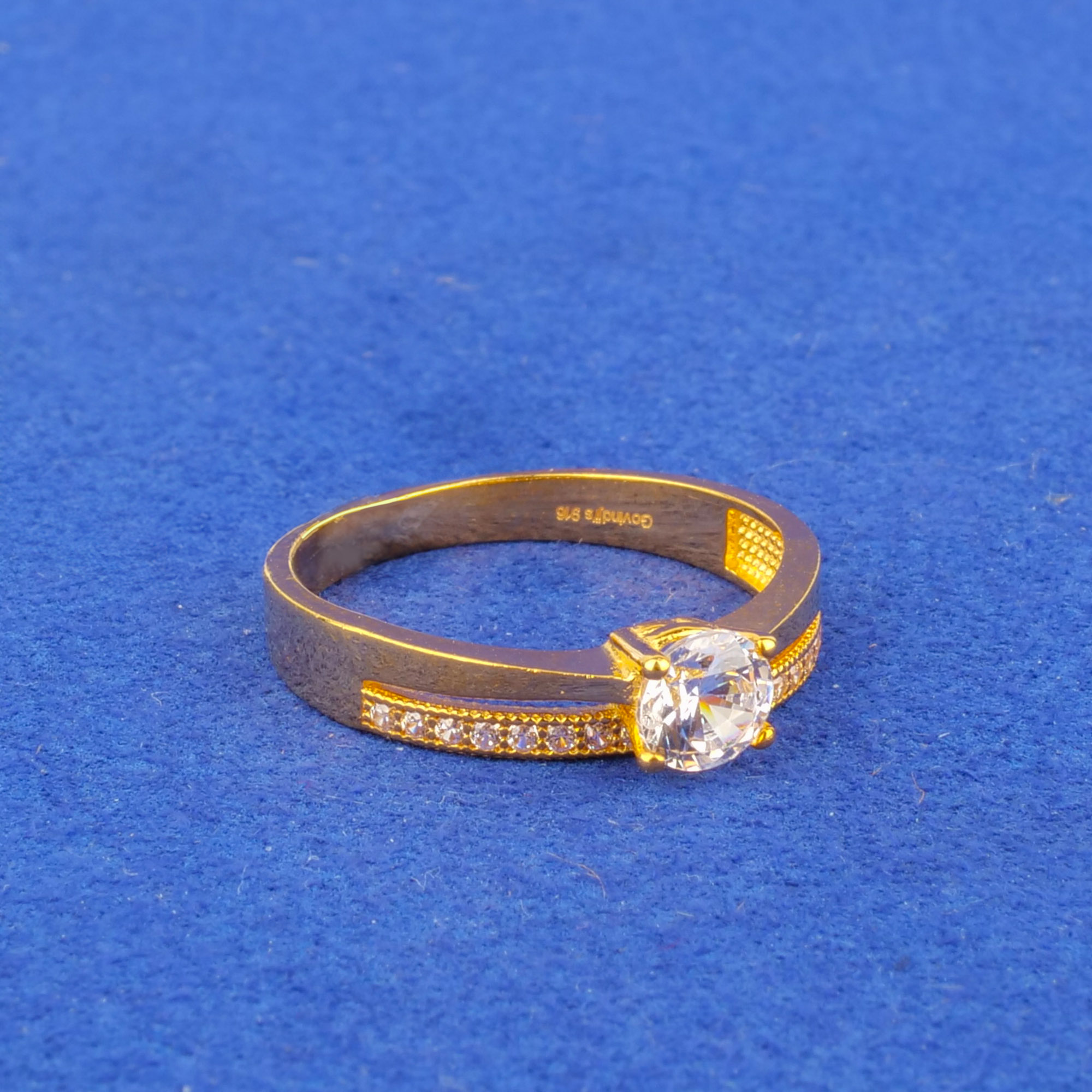 Twenty-Two Karat Gold Cubic Zirconia Ring (B)