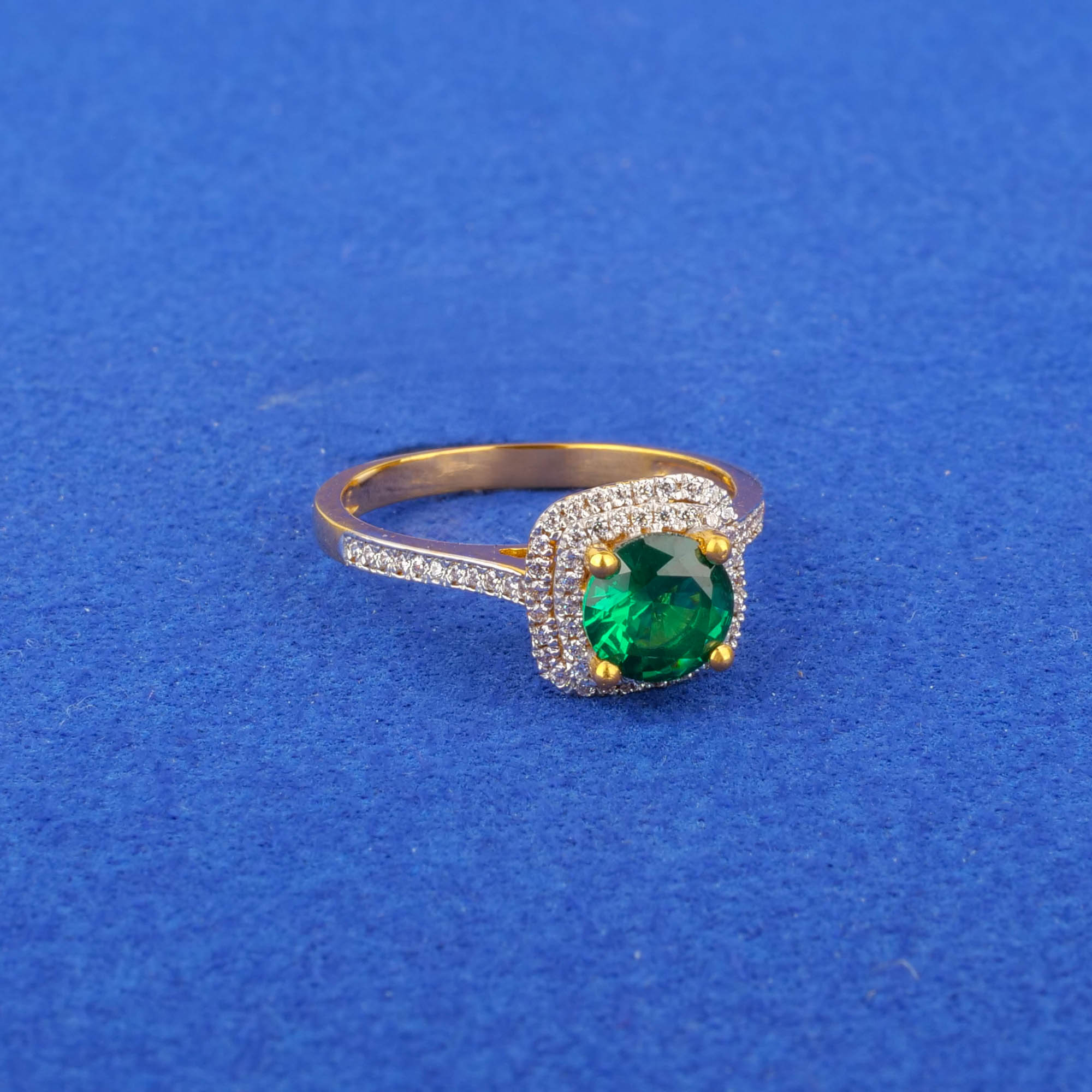 22K Gold Cubic Zirconia/Colored Stone Ring