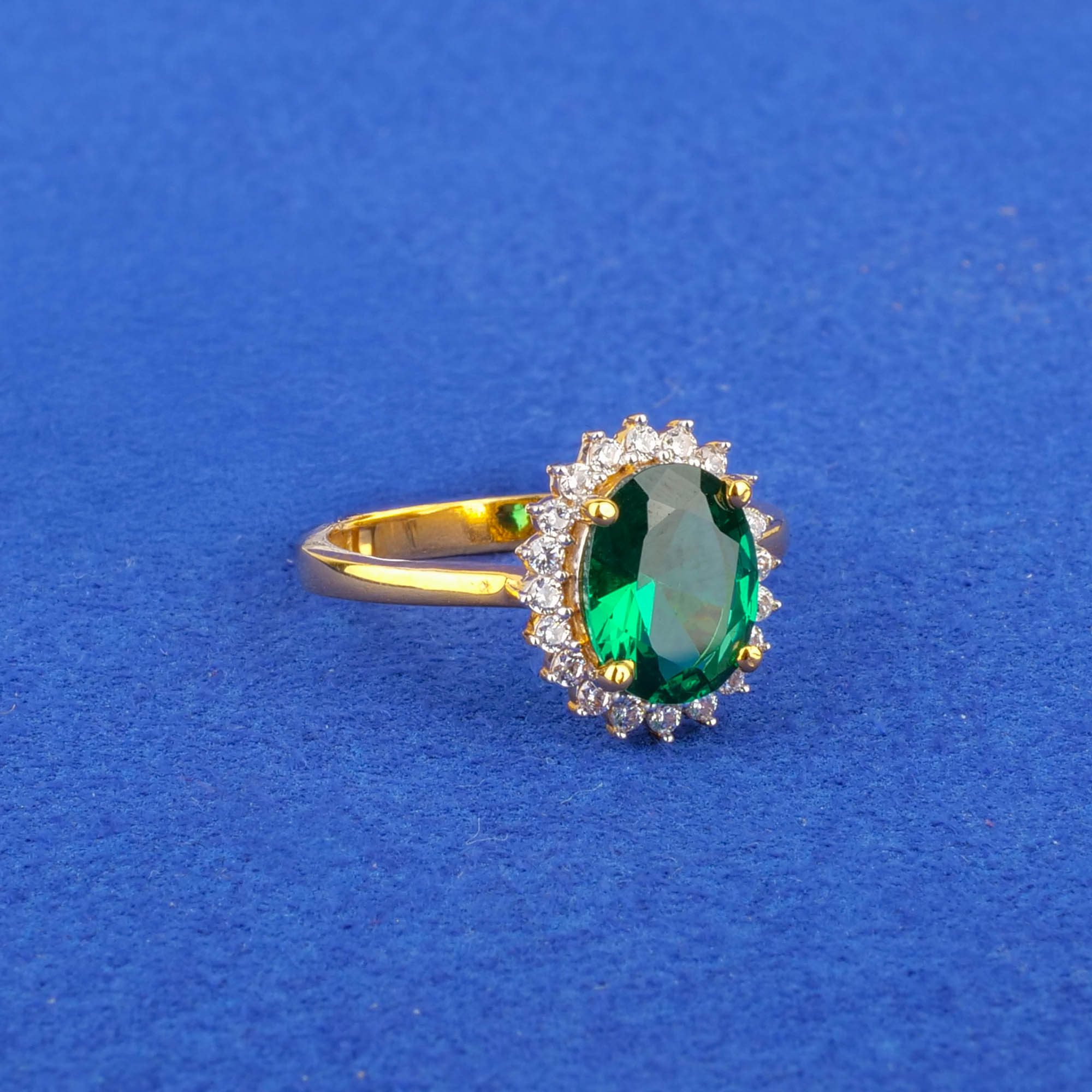 22K Gold Cubic Zirconia/Colored Stone Ring