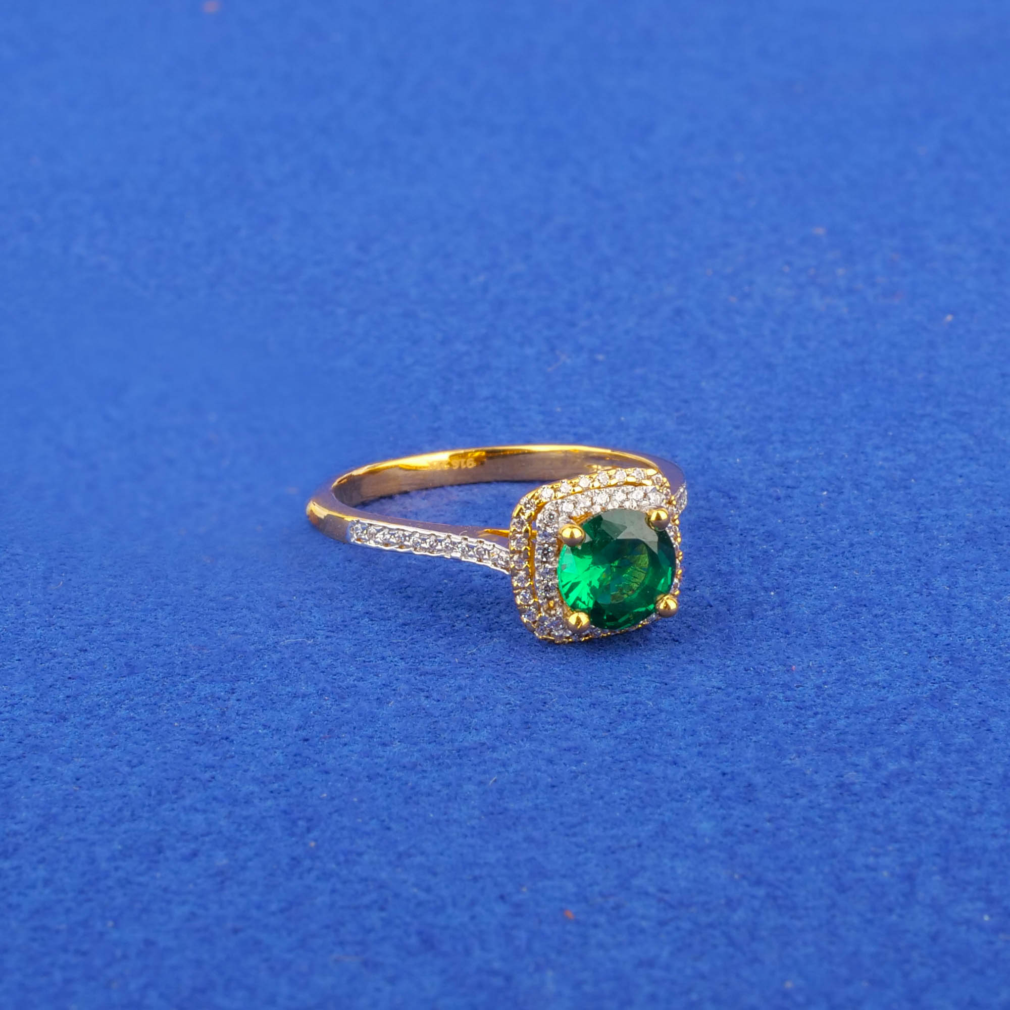 22K Gold Cubic Zirconia/Colored Stone Ring