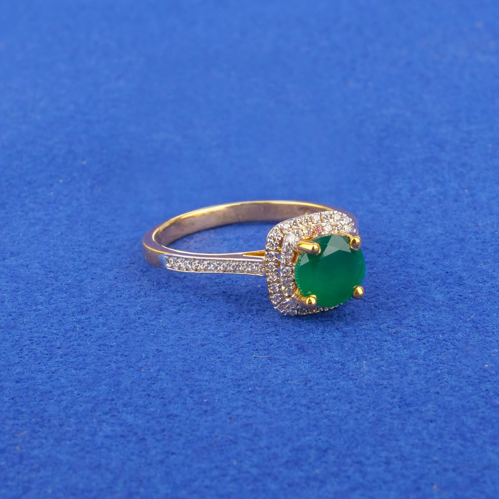 22K Gold Cubic Zirconia/Colored Stone Ring