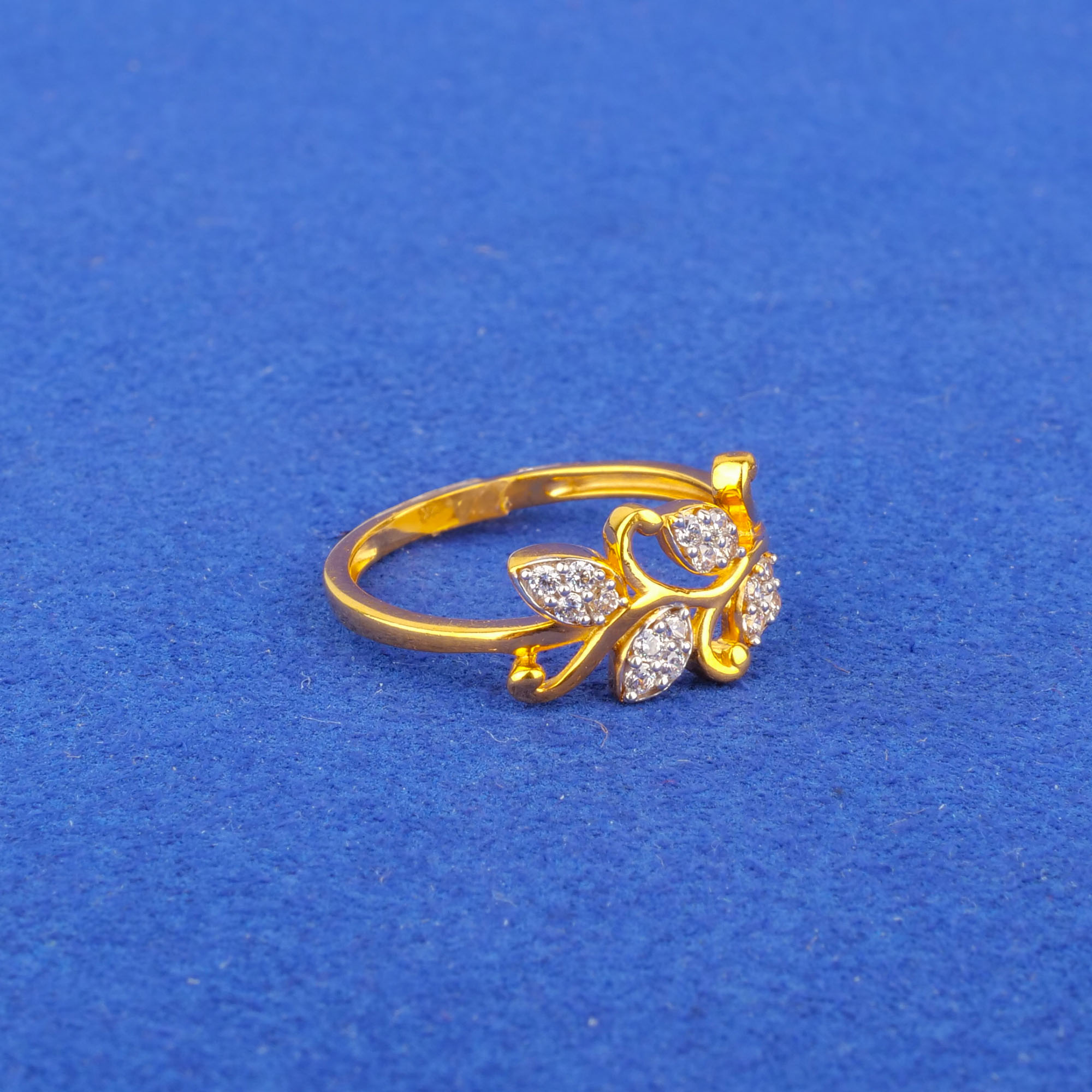 22K Gold Cubic Zirconia Ring