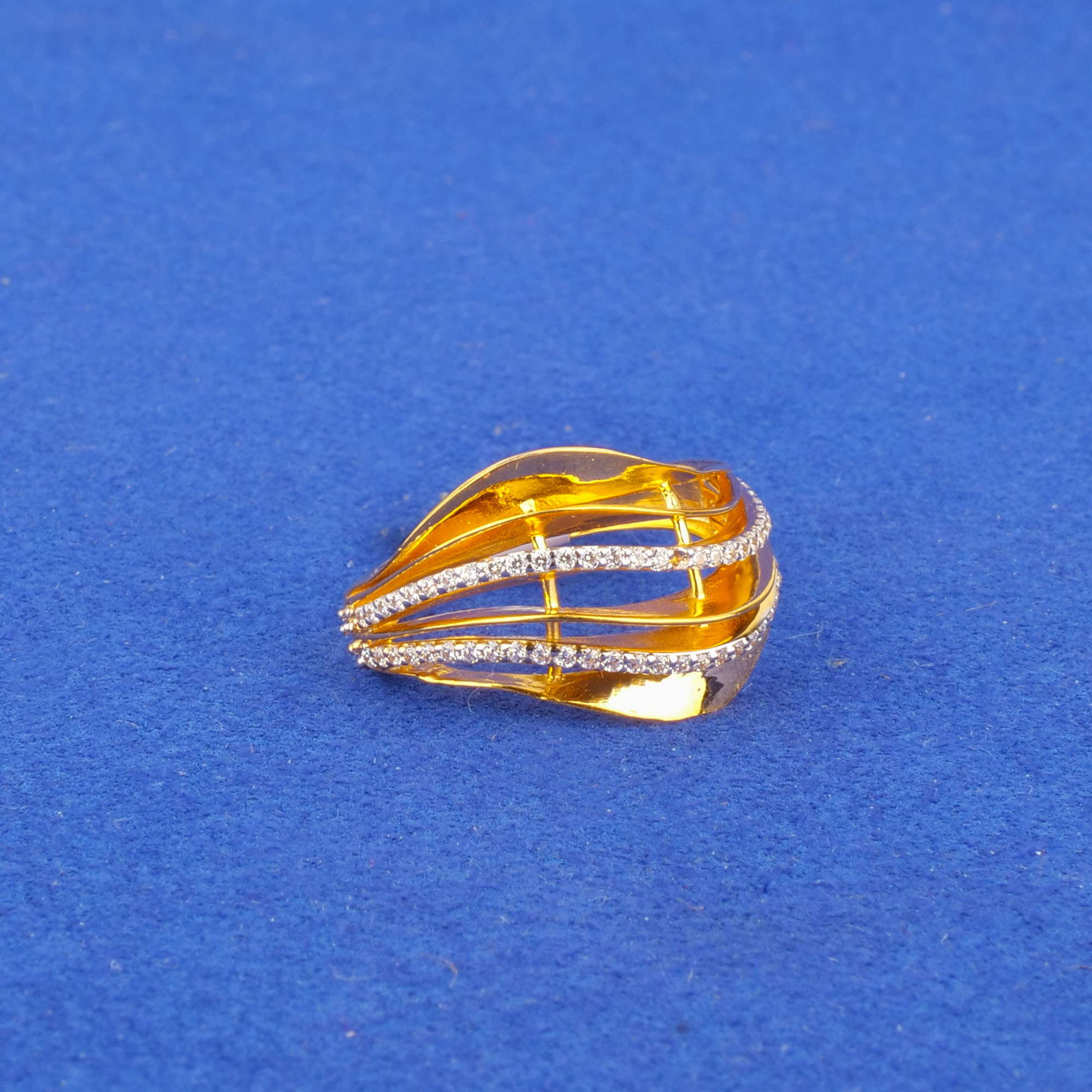 22K Gold Cubic Zirconia Ring