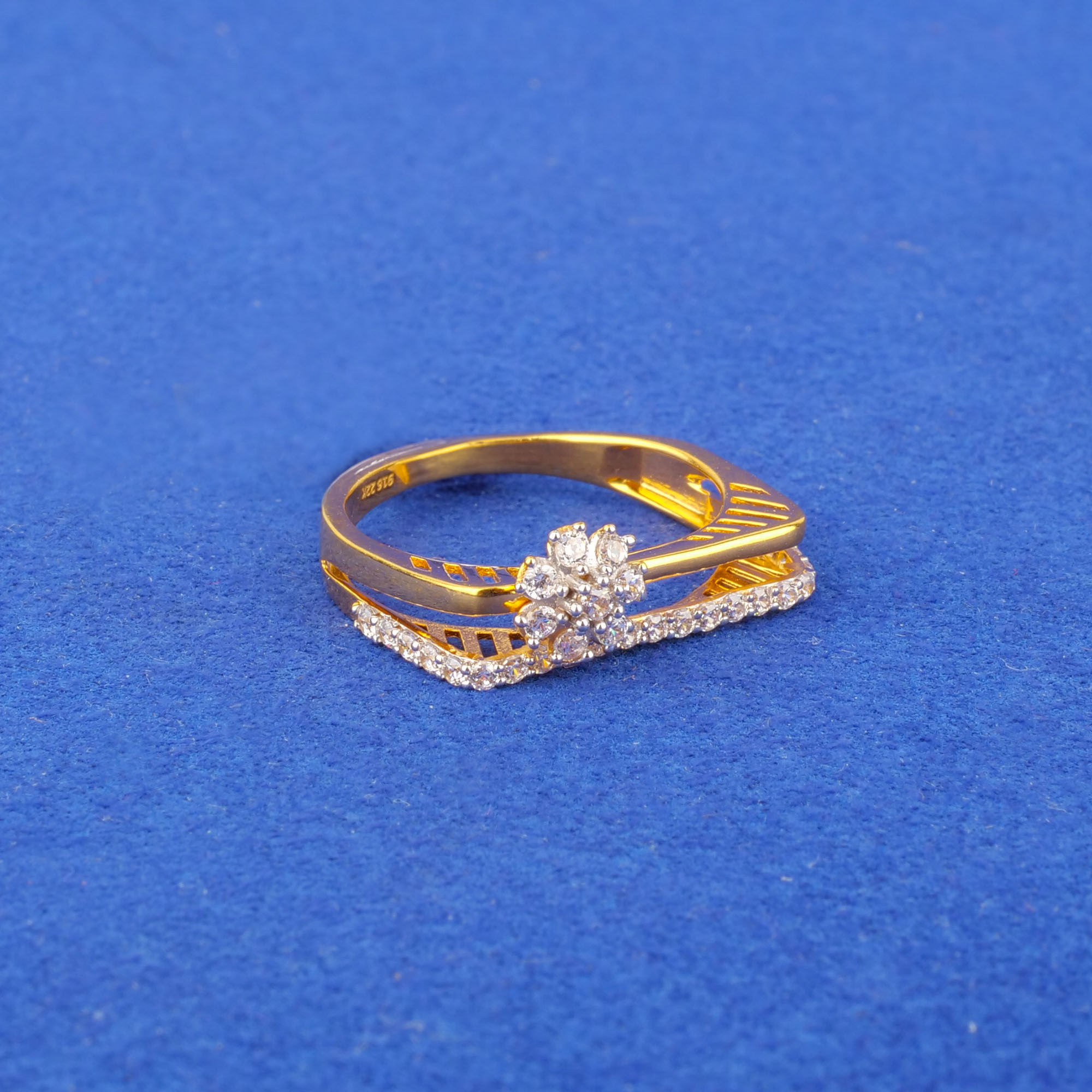 22K Gold Cubic Zirconia Ring