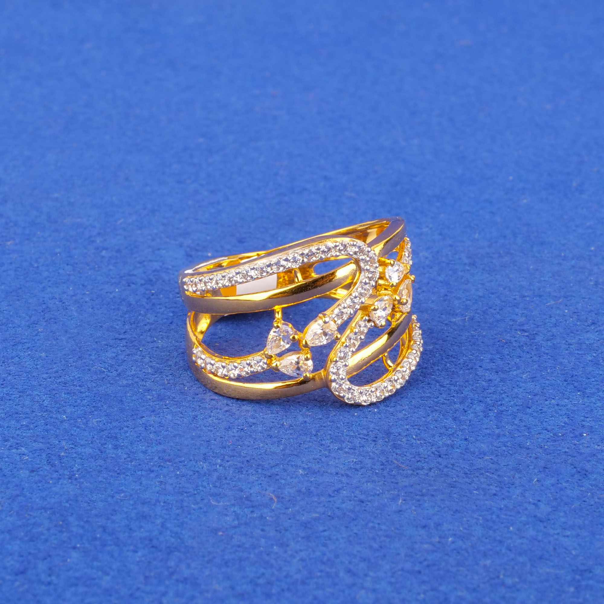22K Gold Cubic Zirconia Ring