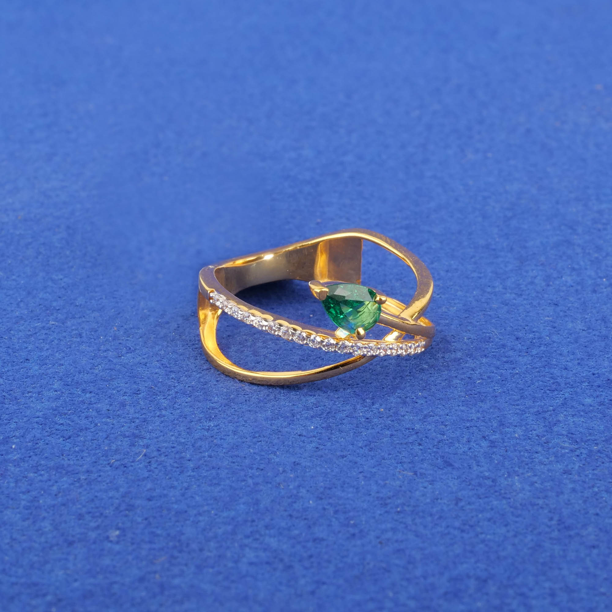 22K Gold Cubic Zirconia/Colored Stone Ring