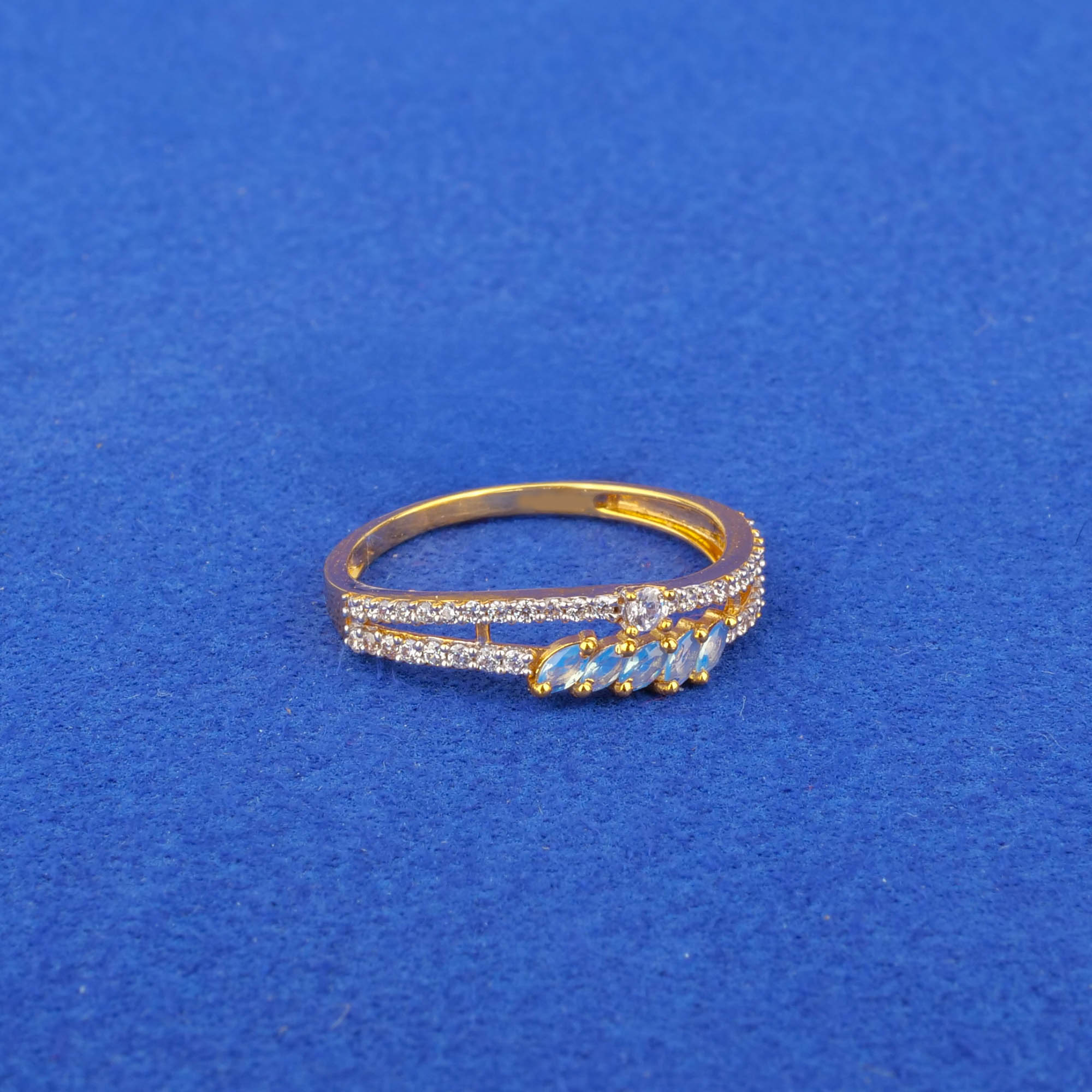 22K Gold Cubic Zirconia/Colored Stone Ring