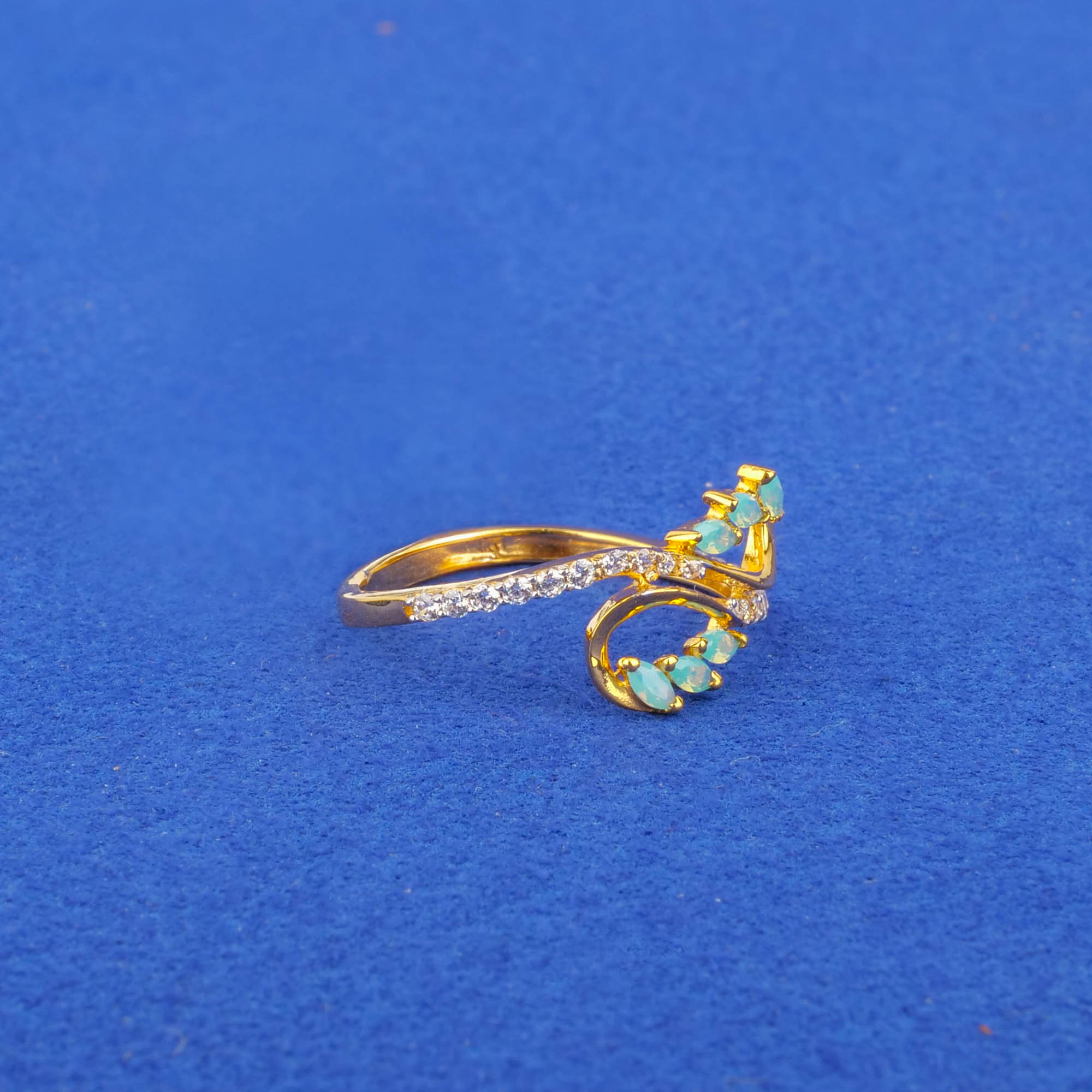 22K Gold Cubic Zirconia/Colored Stone Ring