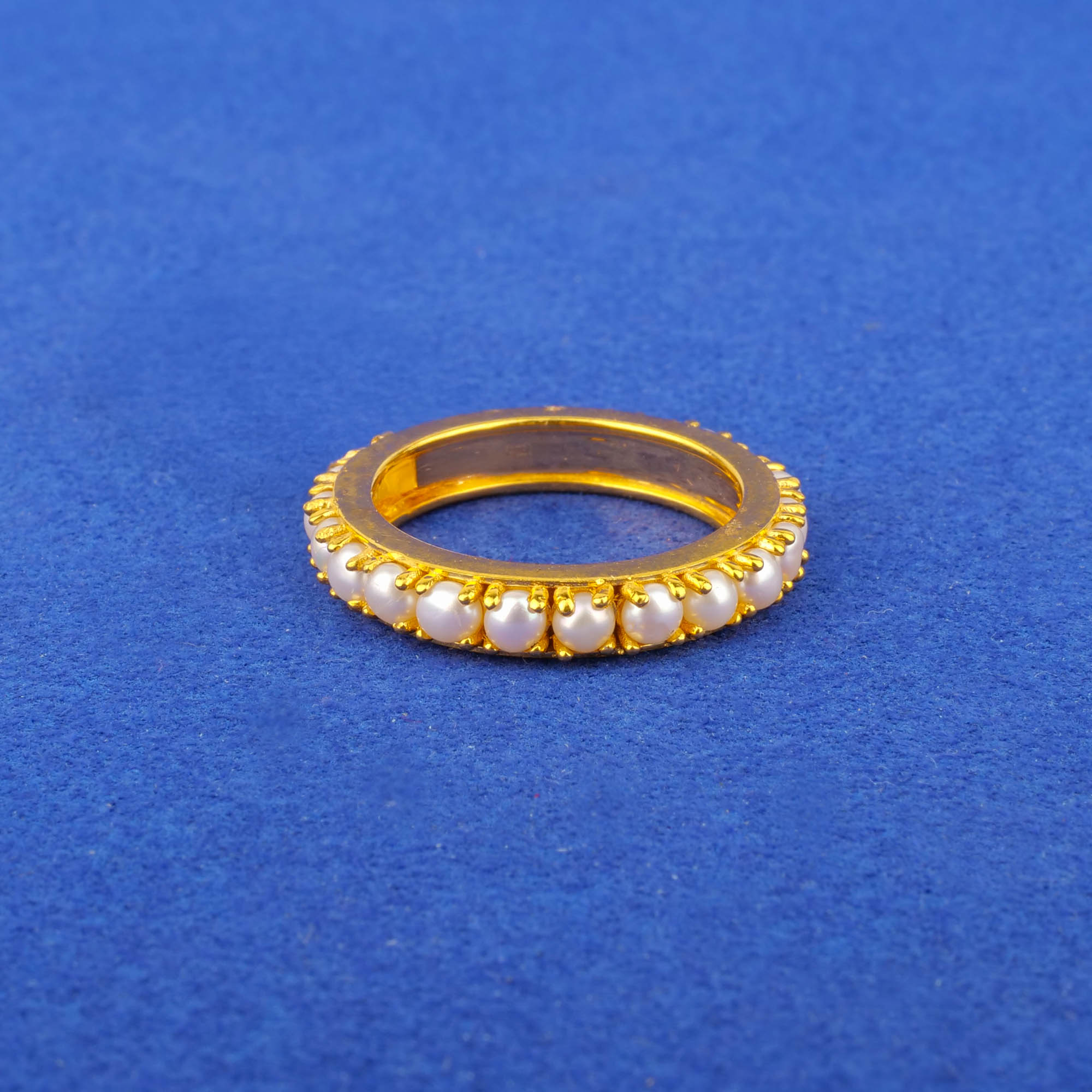 22K Gold Pearl 'Eternity' Ring