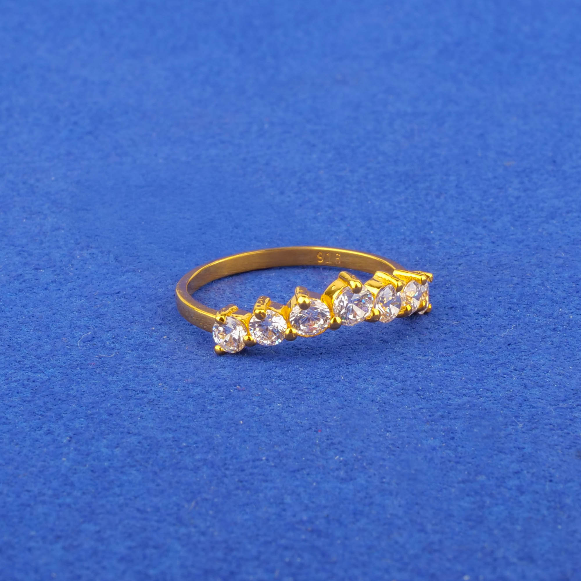 22K Gold Cubic Zirconia Ring
