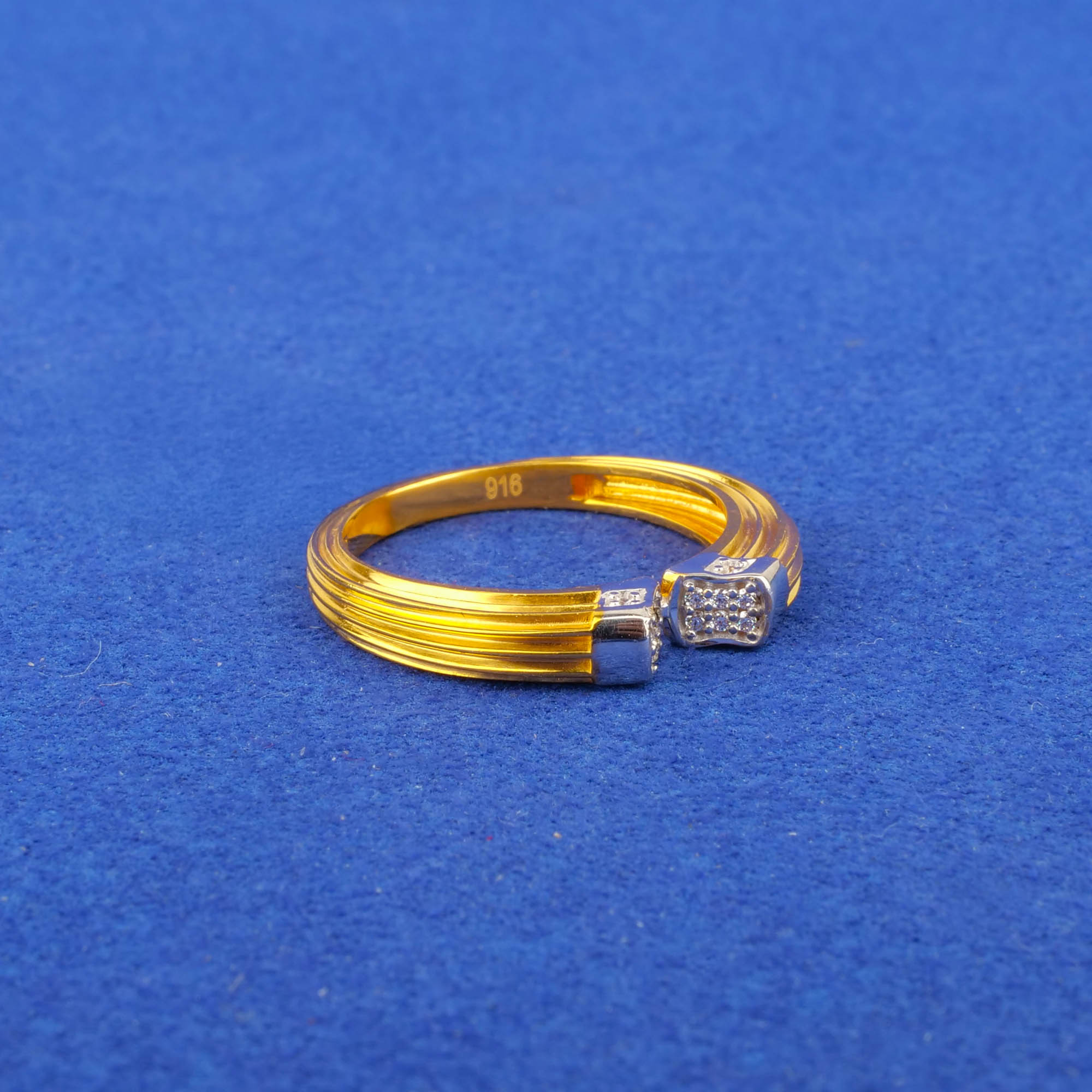 22K Gold Cubic Zirconia Ring