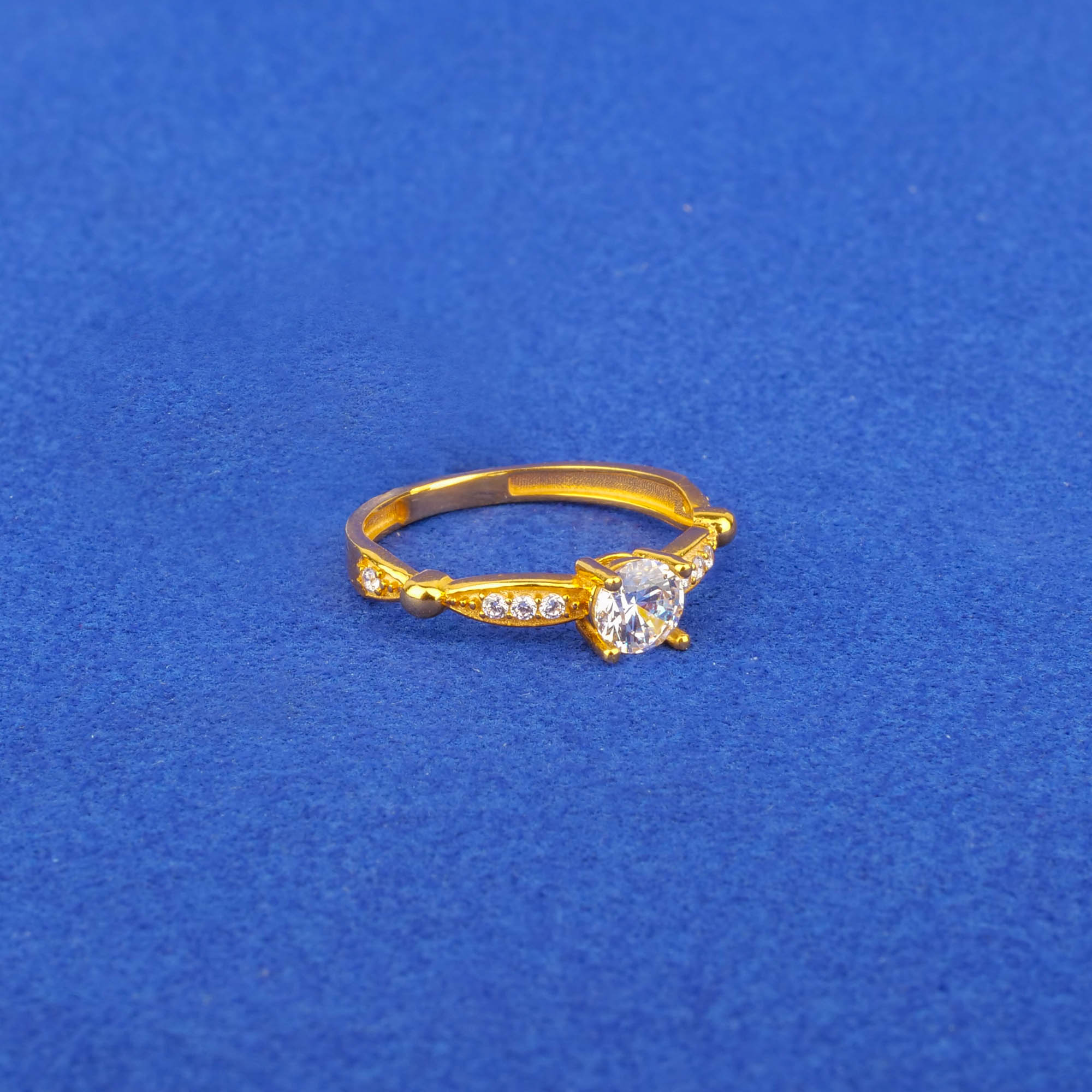 22K Gold CZ Ring (B)