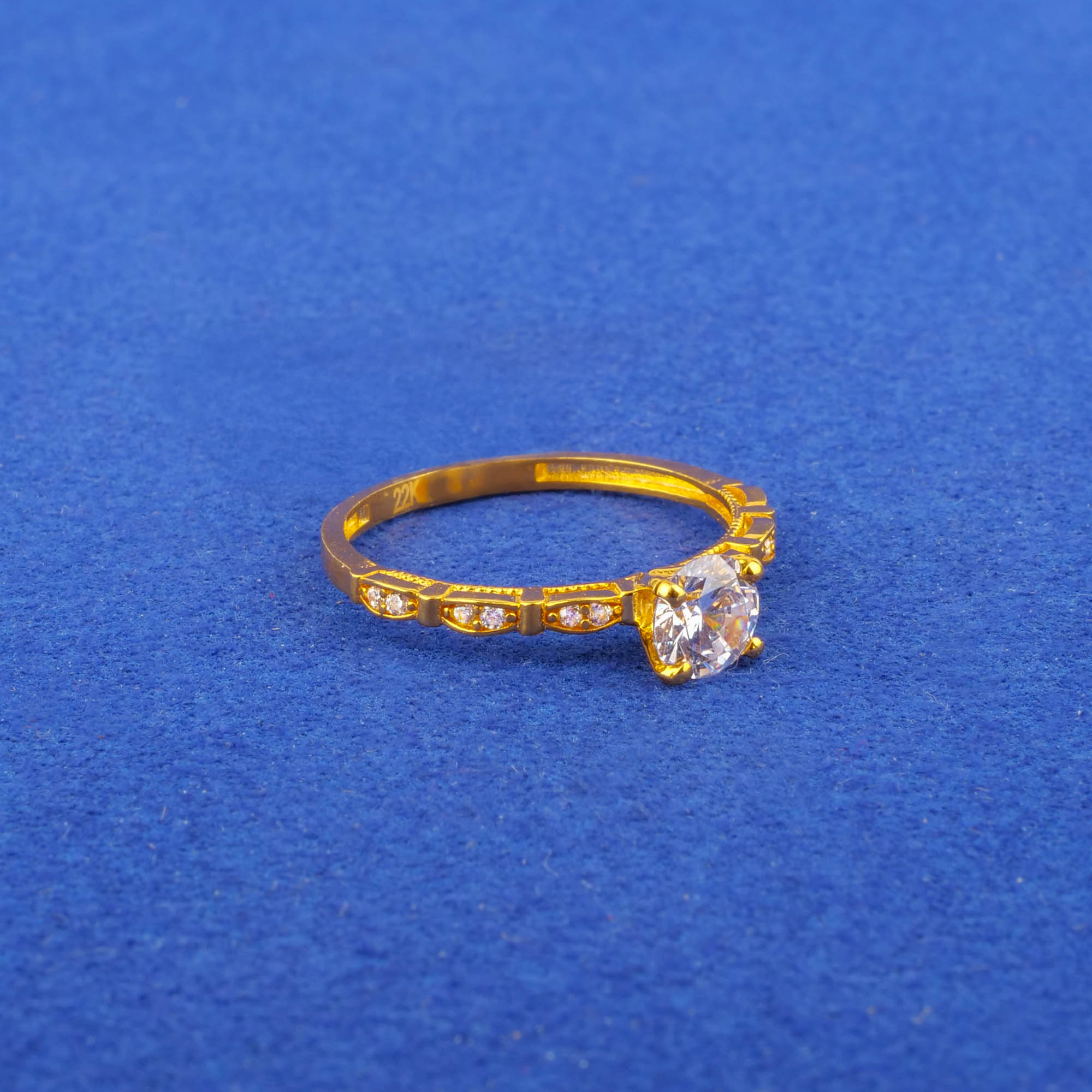 22K Gold Cubic Zirconia Ring (B)
