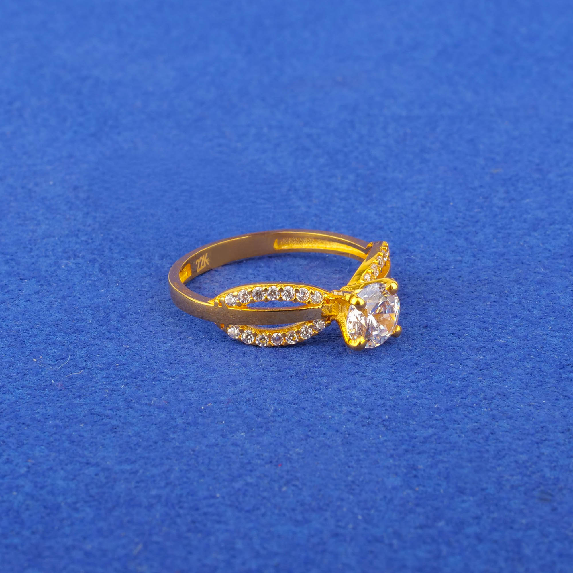 22K Gold Cubic Zirconia Ring (B)