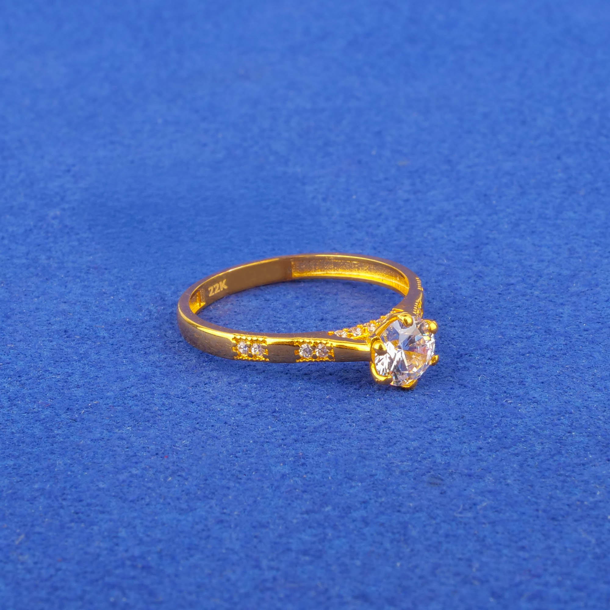 22K Gold Cubic Zirconia Ring (B)