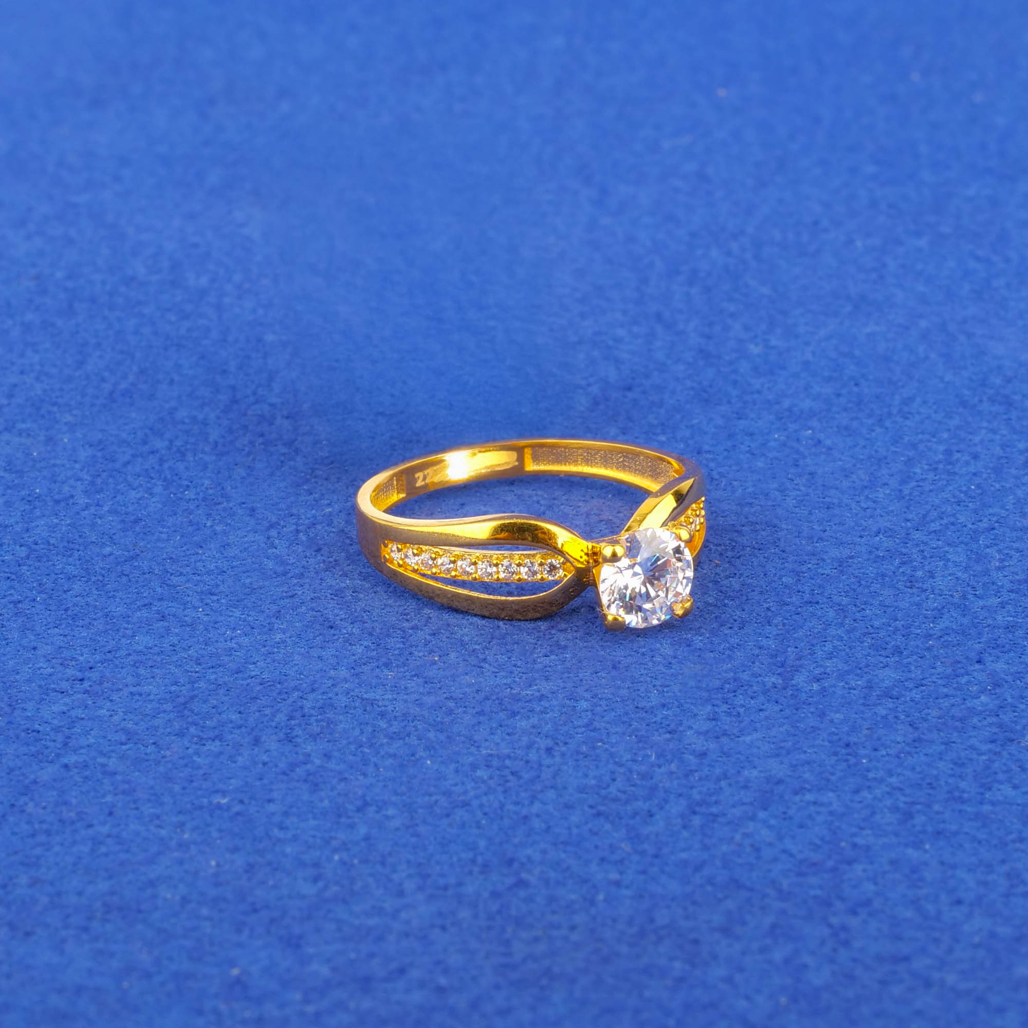 22K Gold Cubic Zirconia Ring (B)