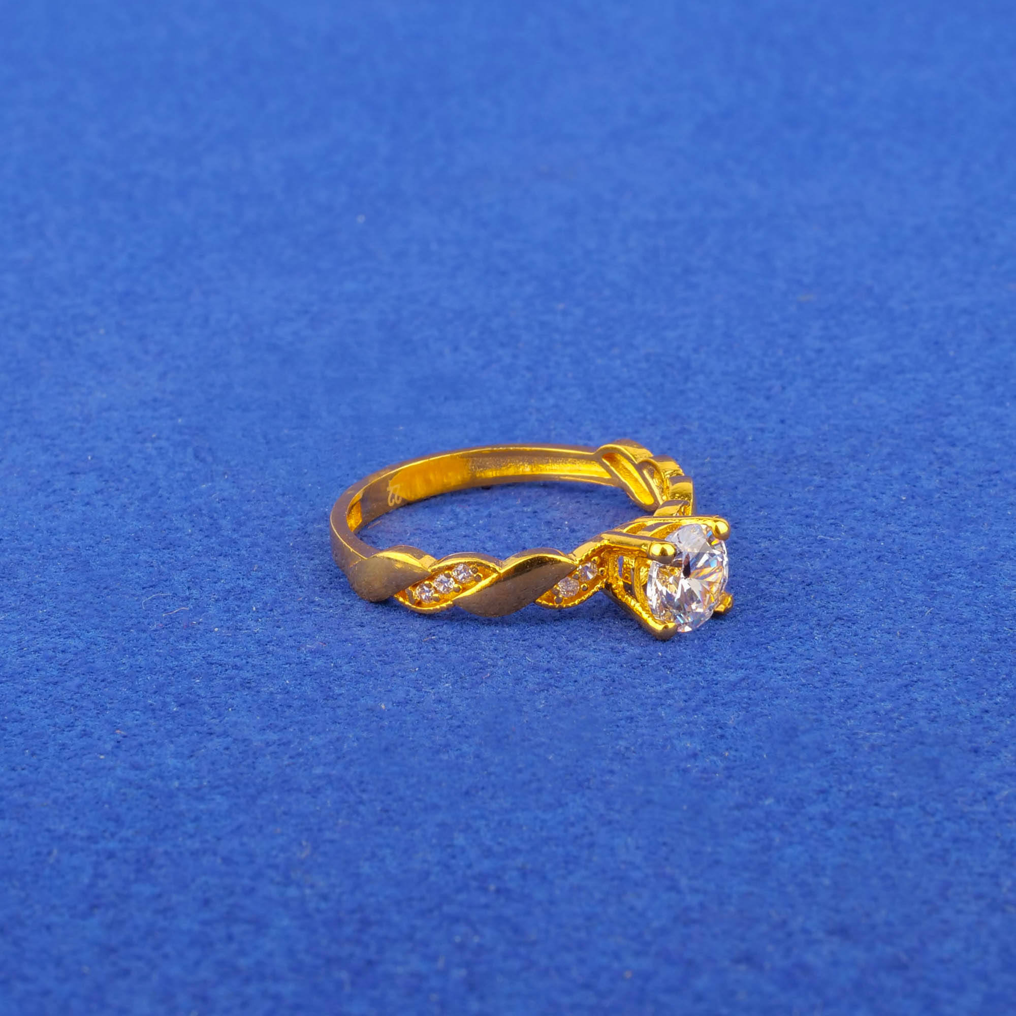 22K Gold Cubic Zirconia Ring (B)