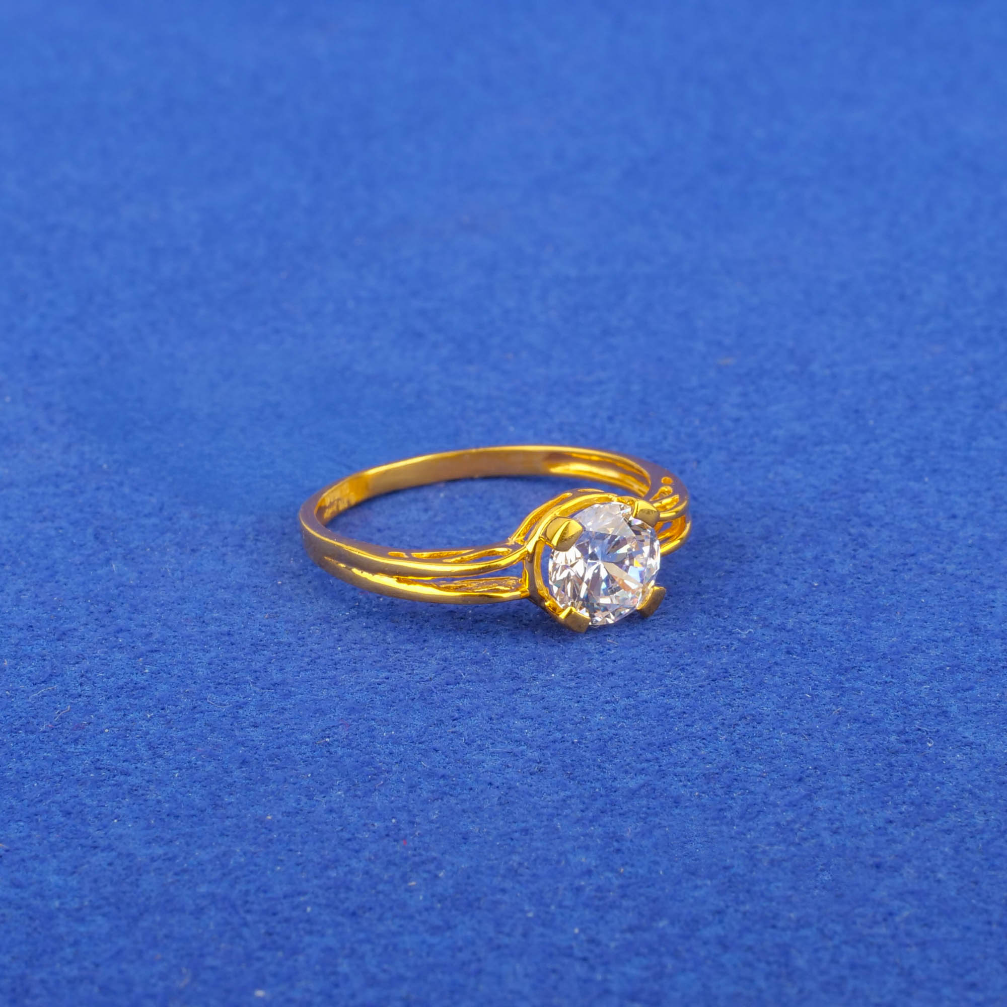 22K Gold Cubic Zirconia Ring (B)