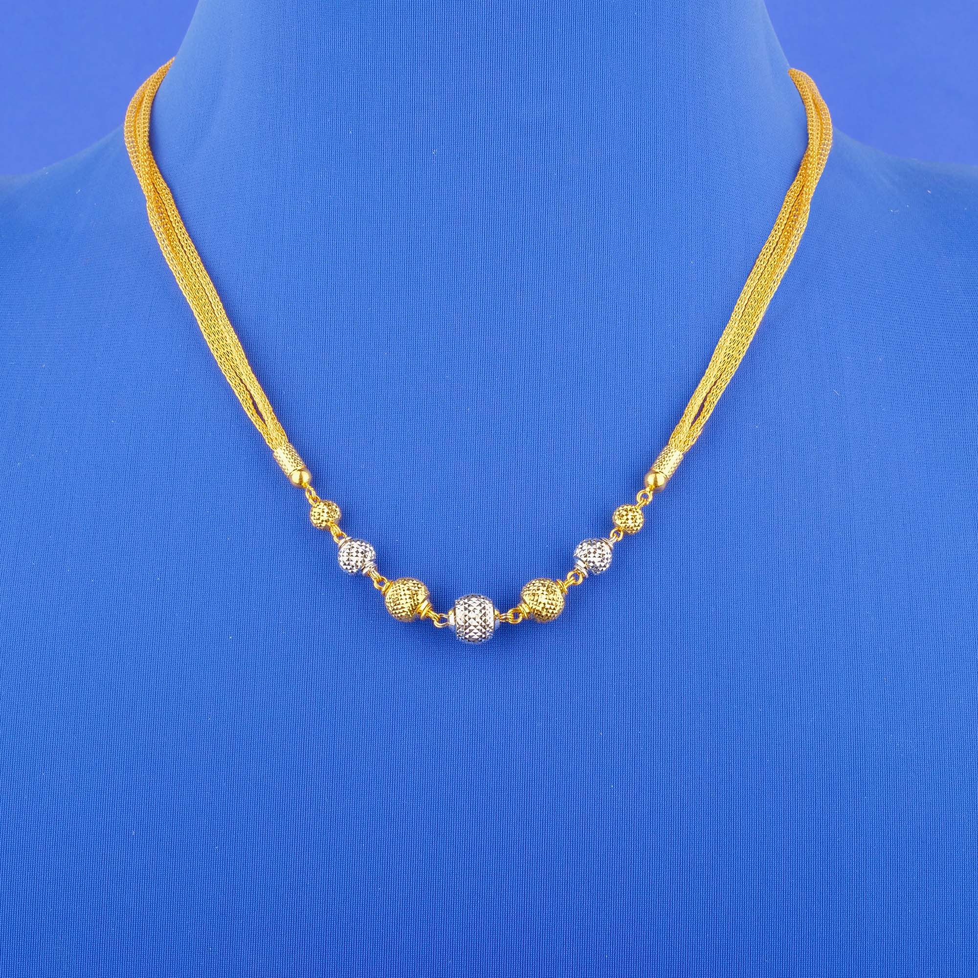 22K Two-Tone Gold Necklace