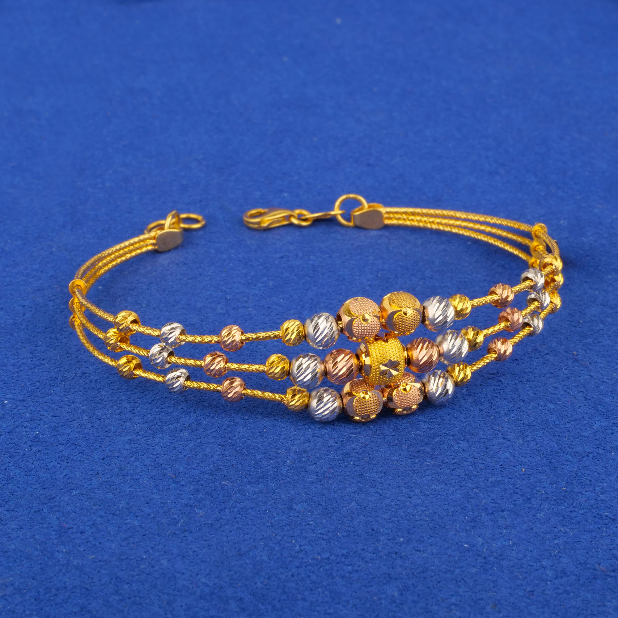 22K Tri-Color Gold Bangle/Bracelet