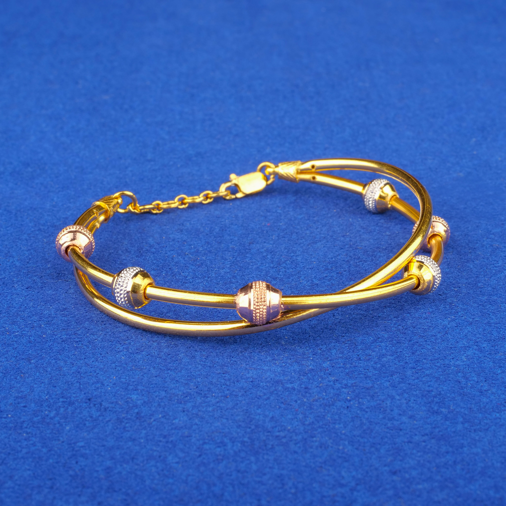 22K Tri-Color Gold Bangle/Bracelet