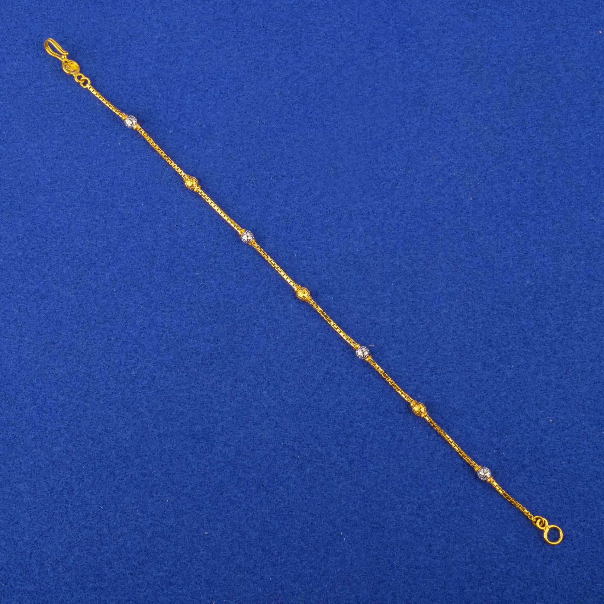 Twenty-Two Karat Two-Tone Gold Bracelet