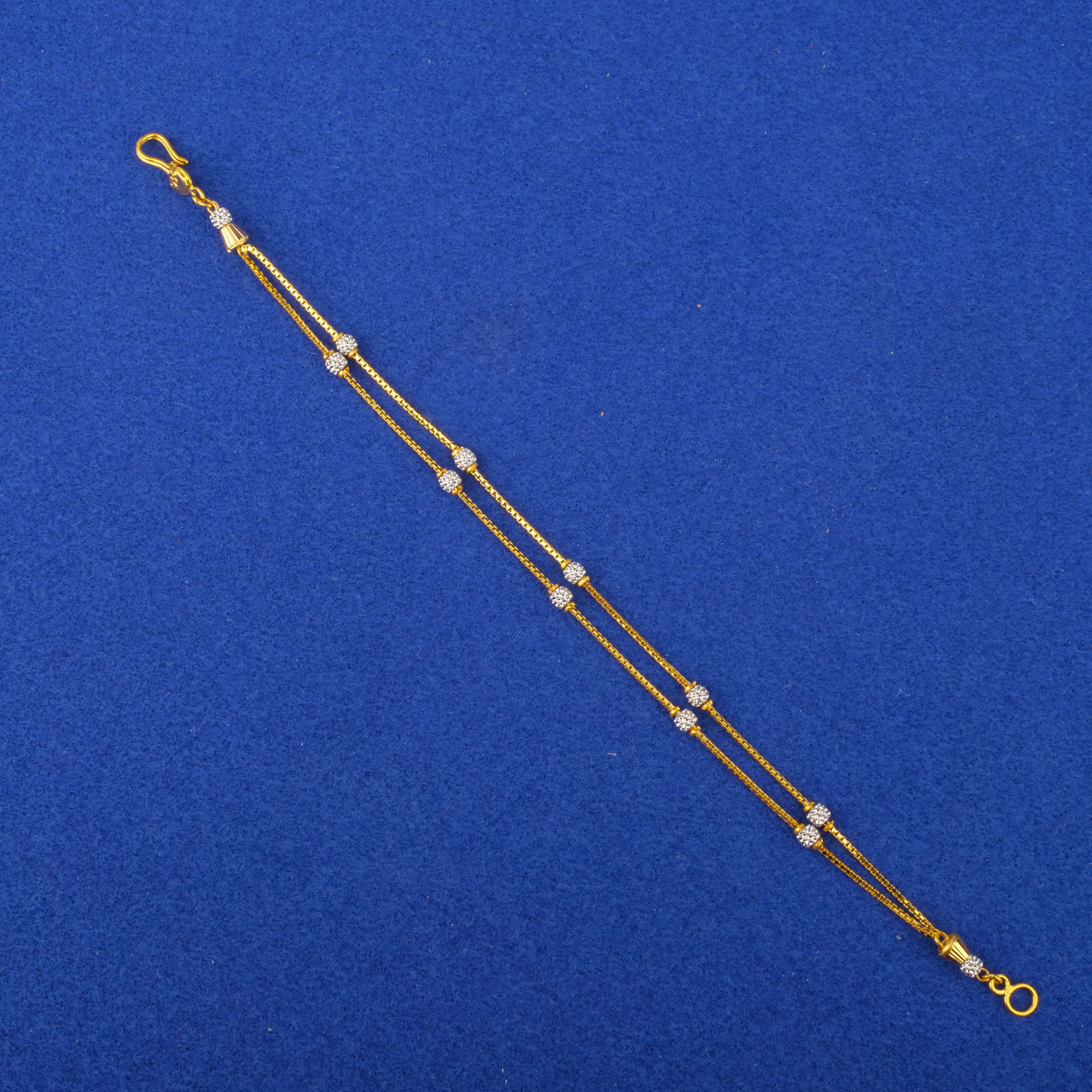 Twenty-Two Karat Two-Tone Gold Bracelet