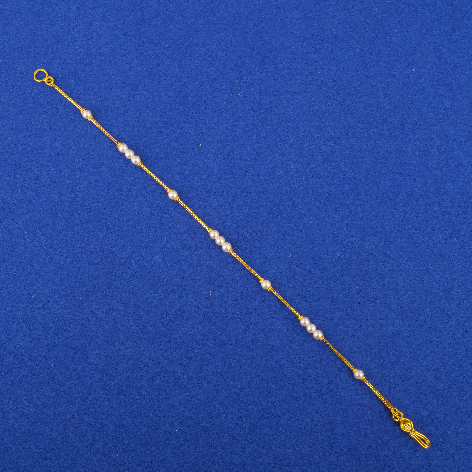 Twenty-Two Karat Gold Pearl Bracelet