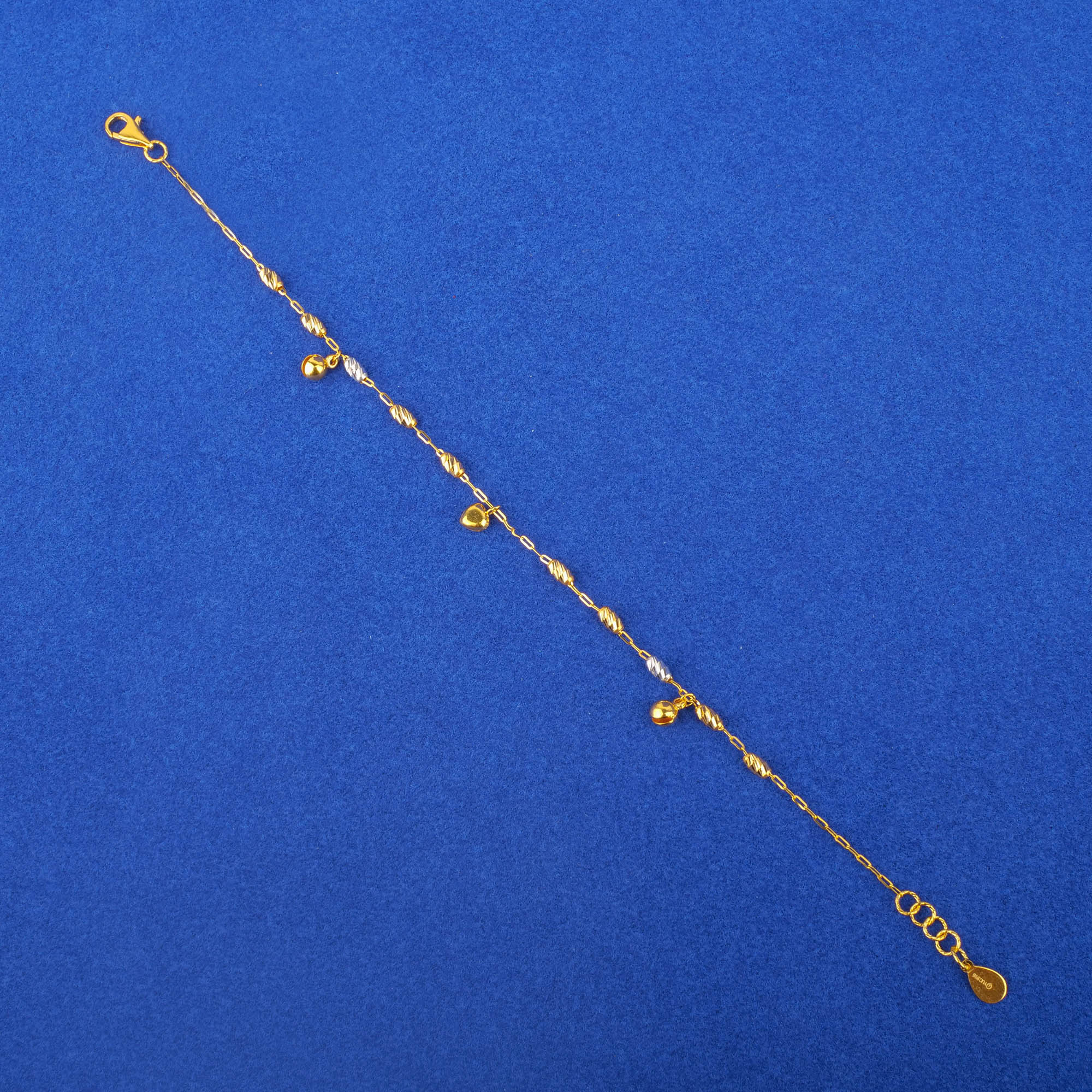 Twenty-Two Karat Two-Tone Gold PC 'Charm' Bracelet