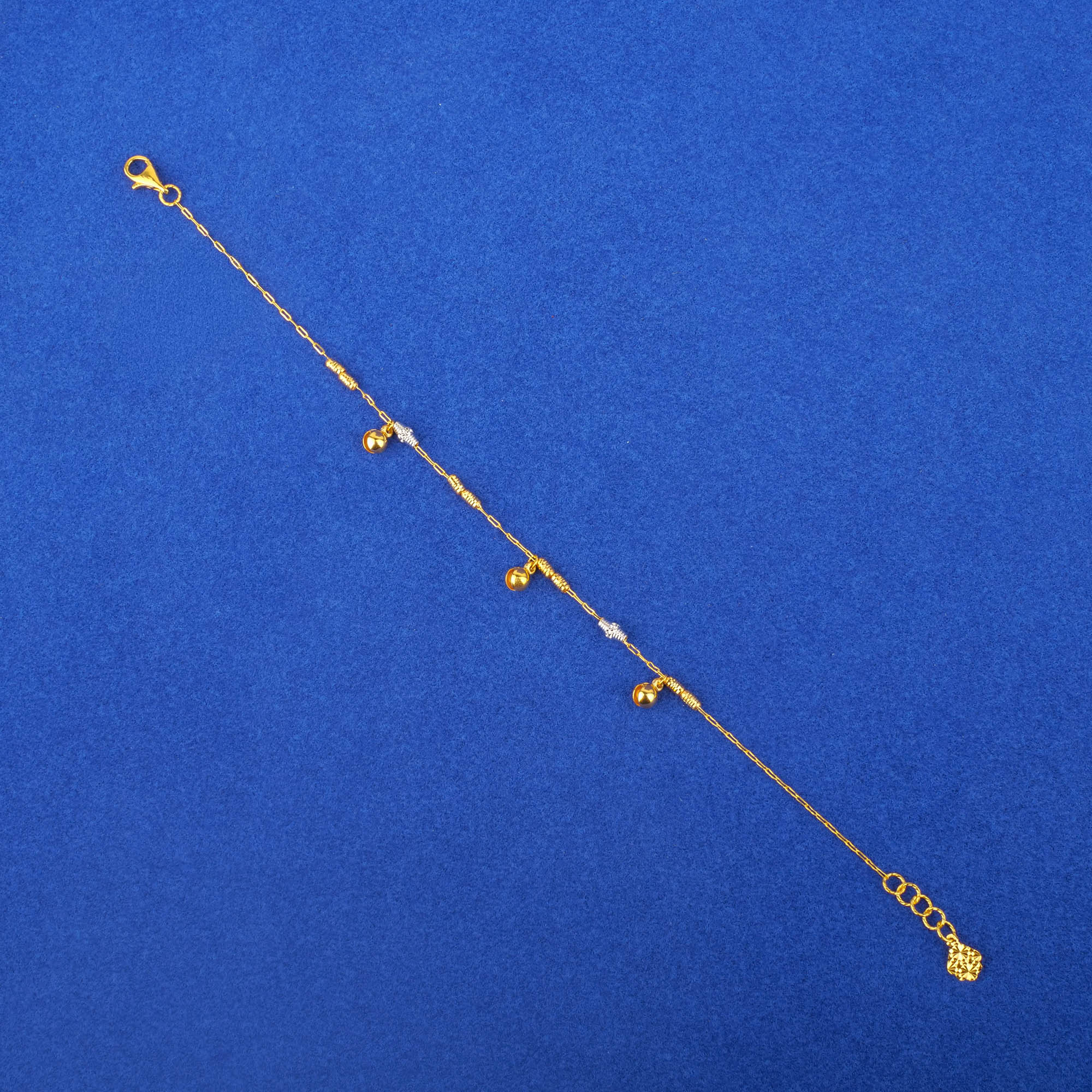 Twenty-Two Karat Two-Tone Gold PC 'Charm' Bracelet