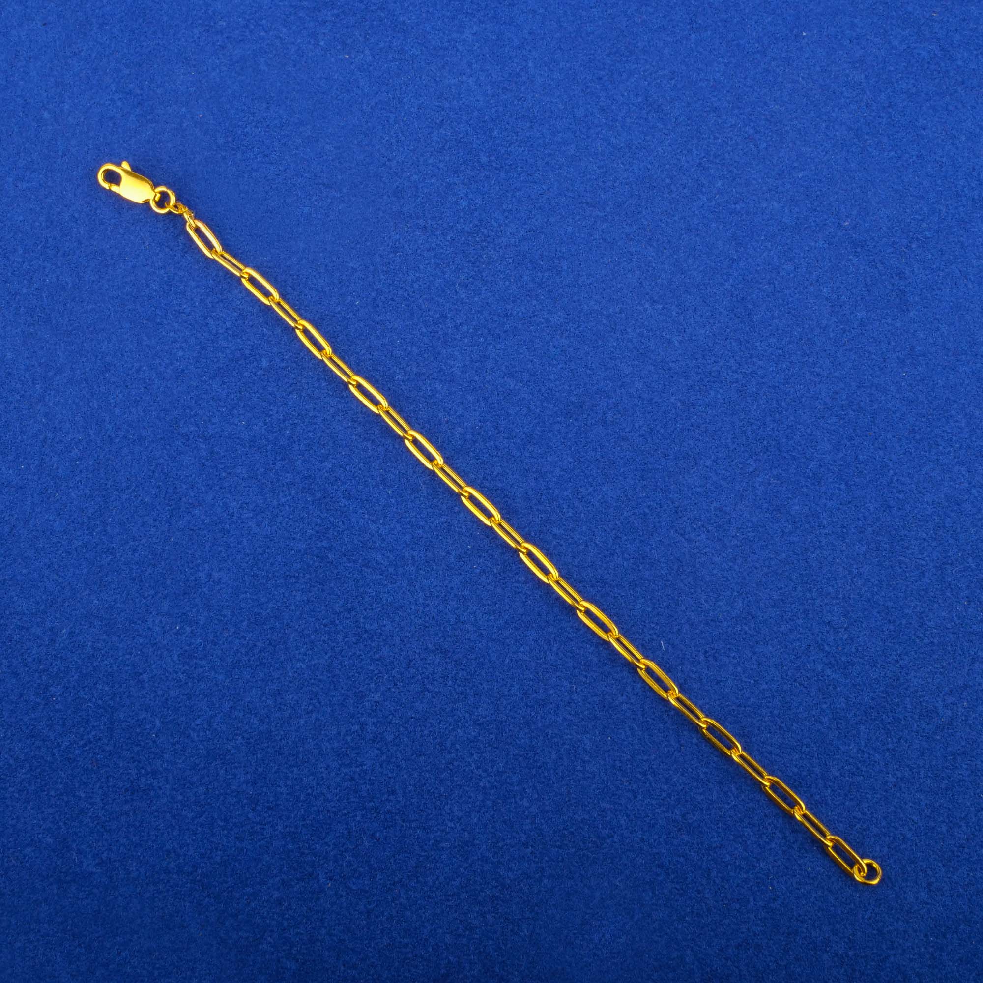 22K Gold 'Paperclip' Bracelet