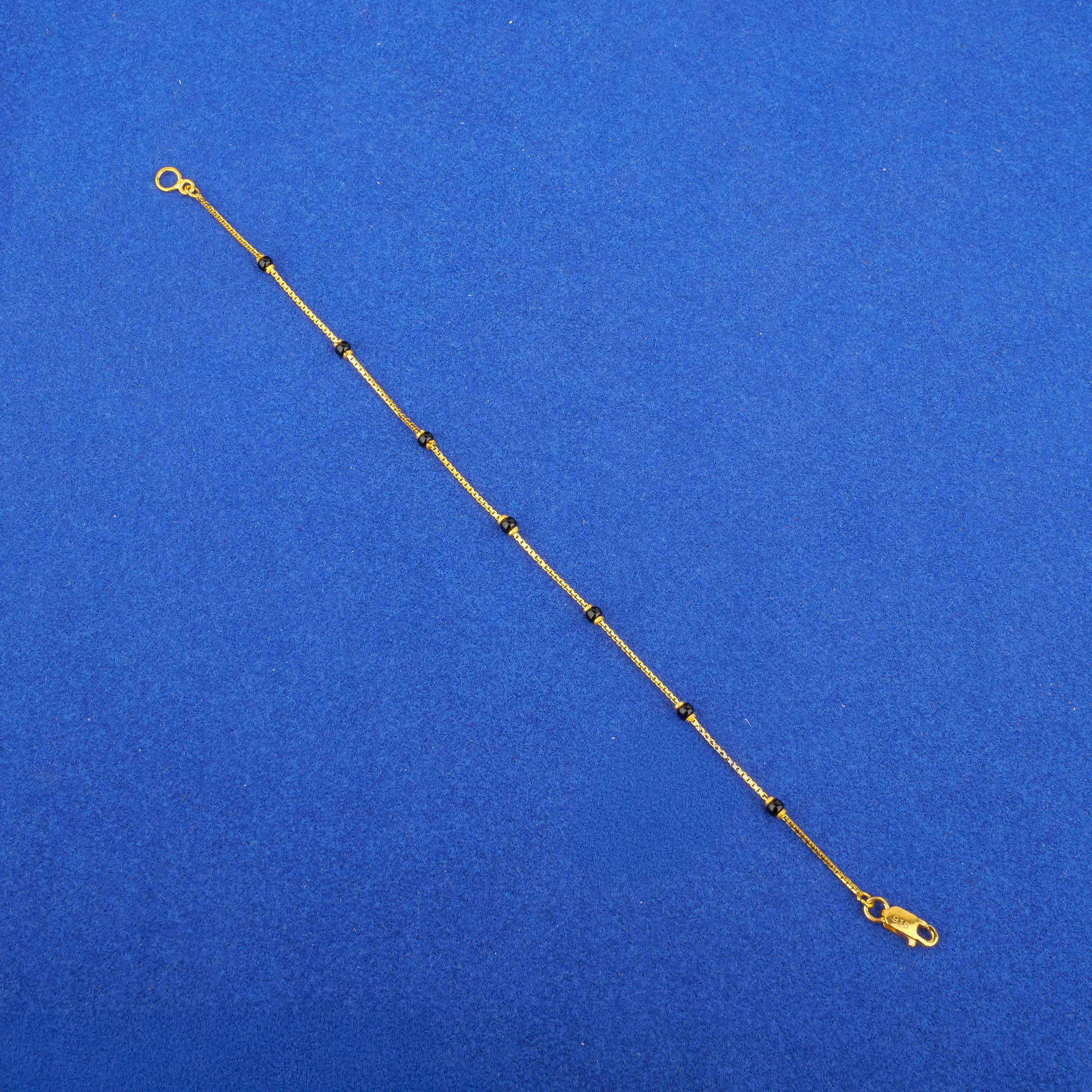 22K Gold Blackbead Bracelet