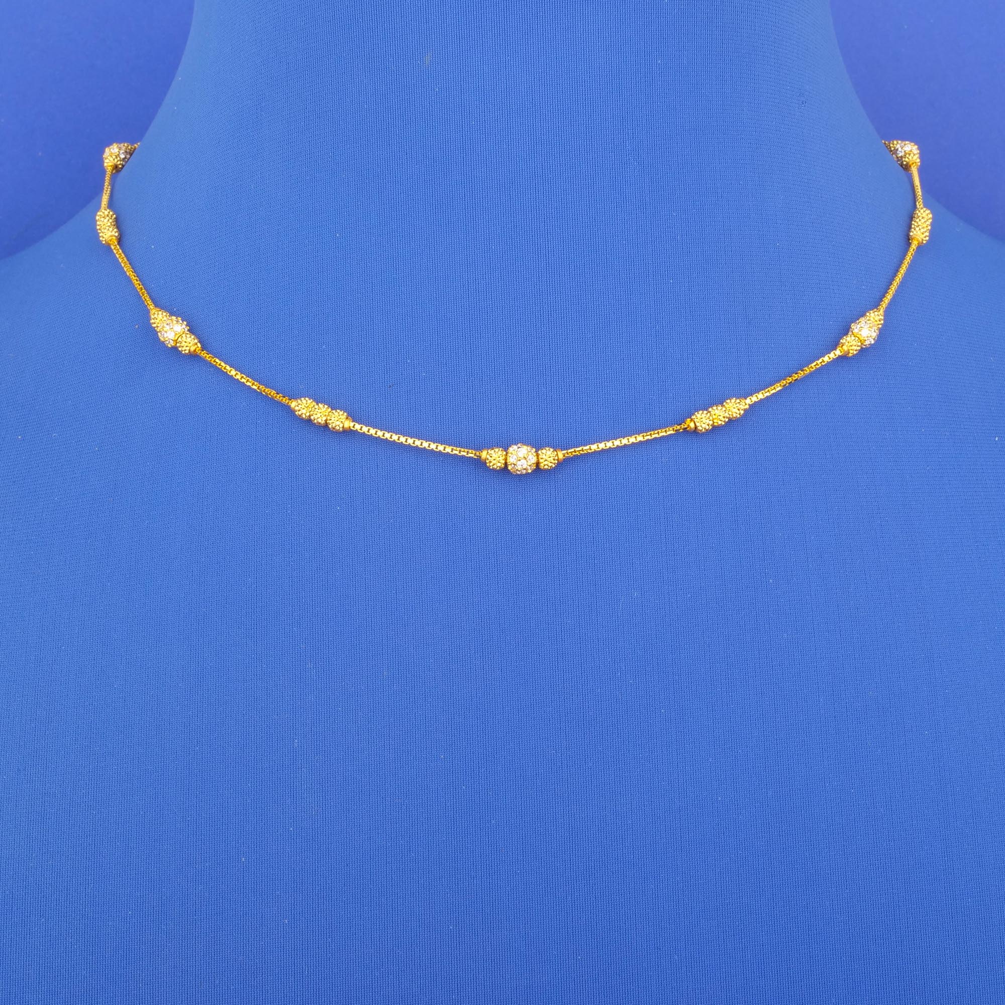 22K Gold Cubic Zirconia Chain*