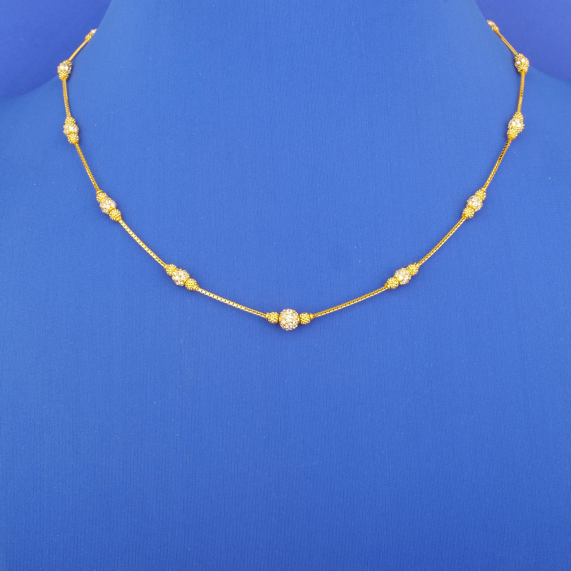 22K Gold Cubic Zirconia Chain*