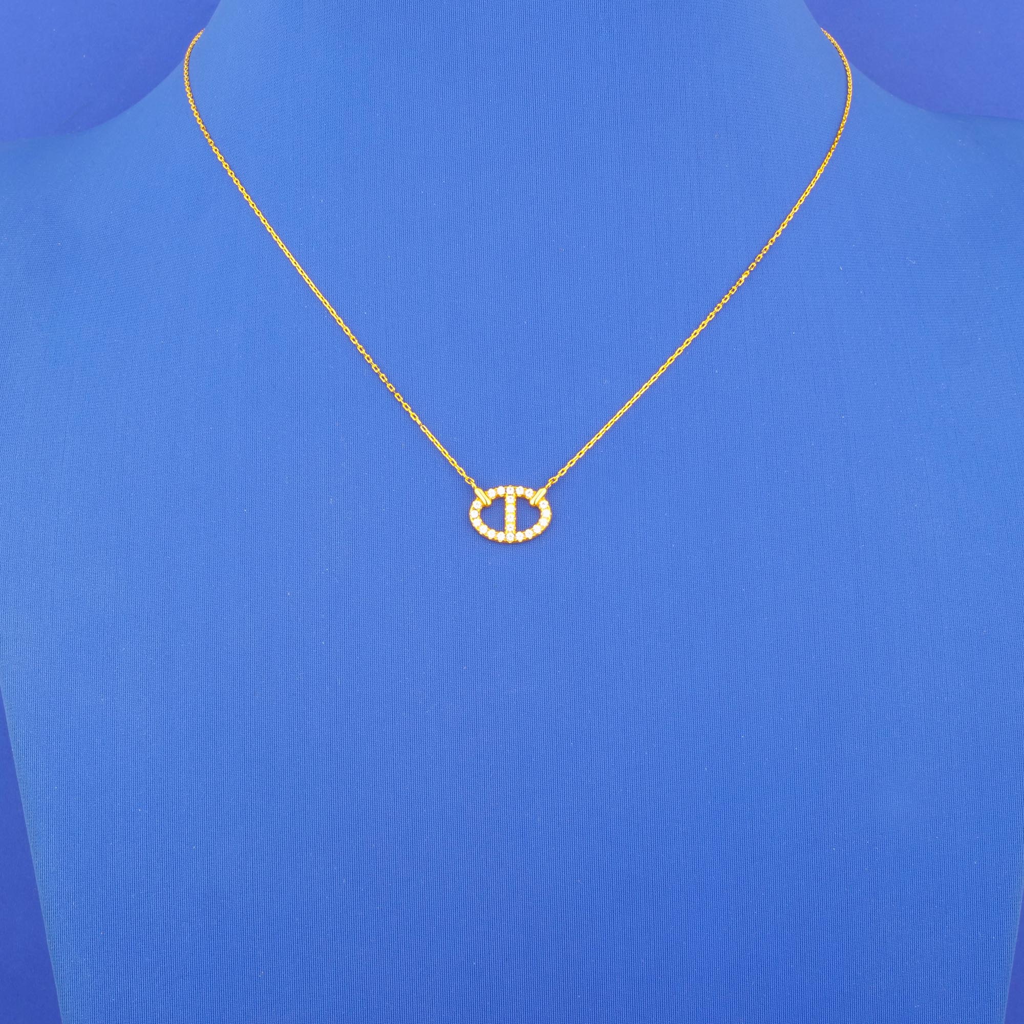 22K Gold Cubic Zirconia Necklace