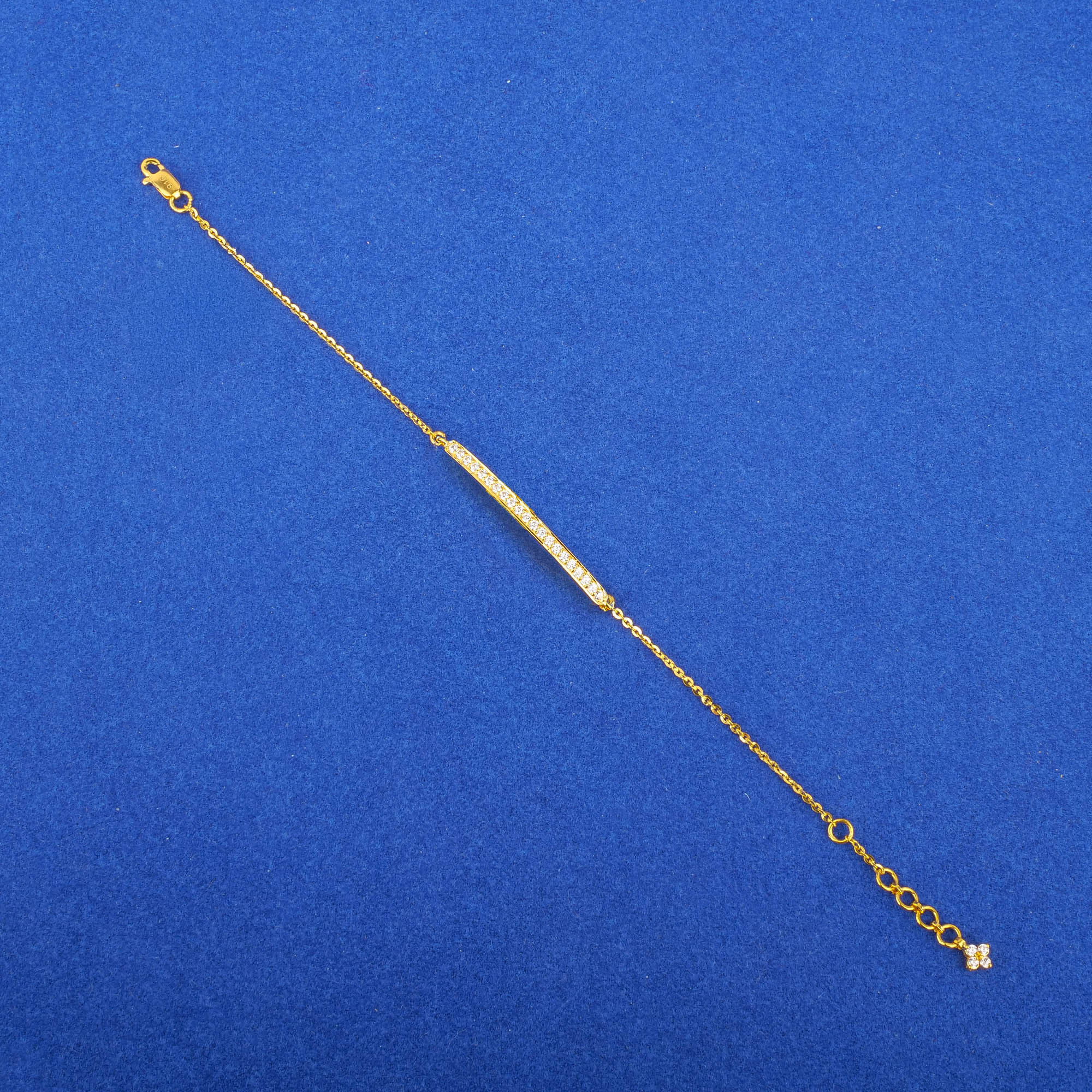 22K 'Fancy' Gold Cubic Zirconia Bracelet