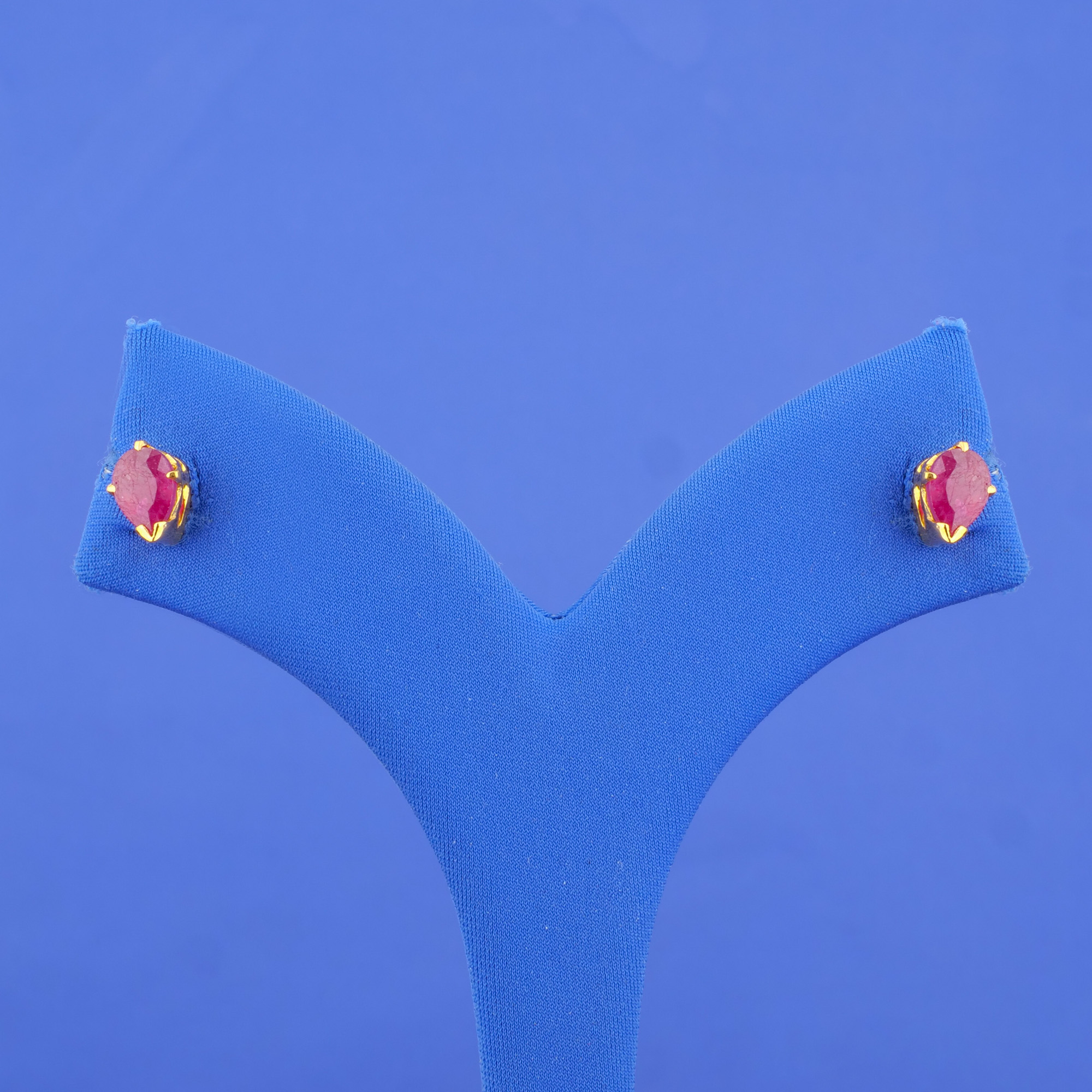 Twenty-Two Karat Gold Ruby Earrings