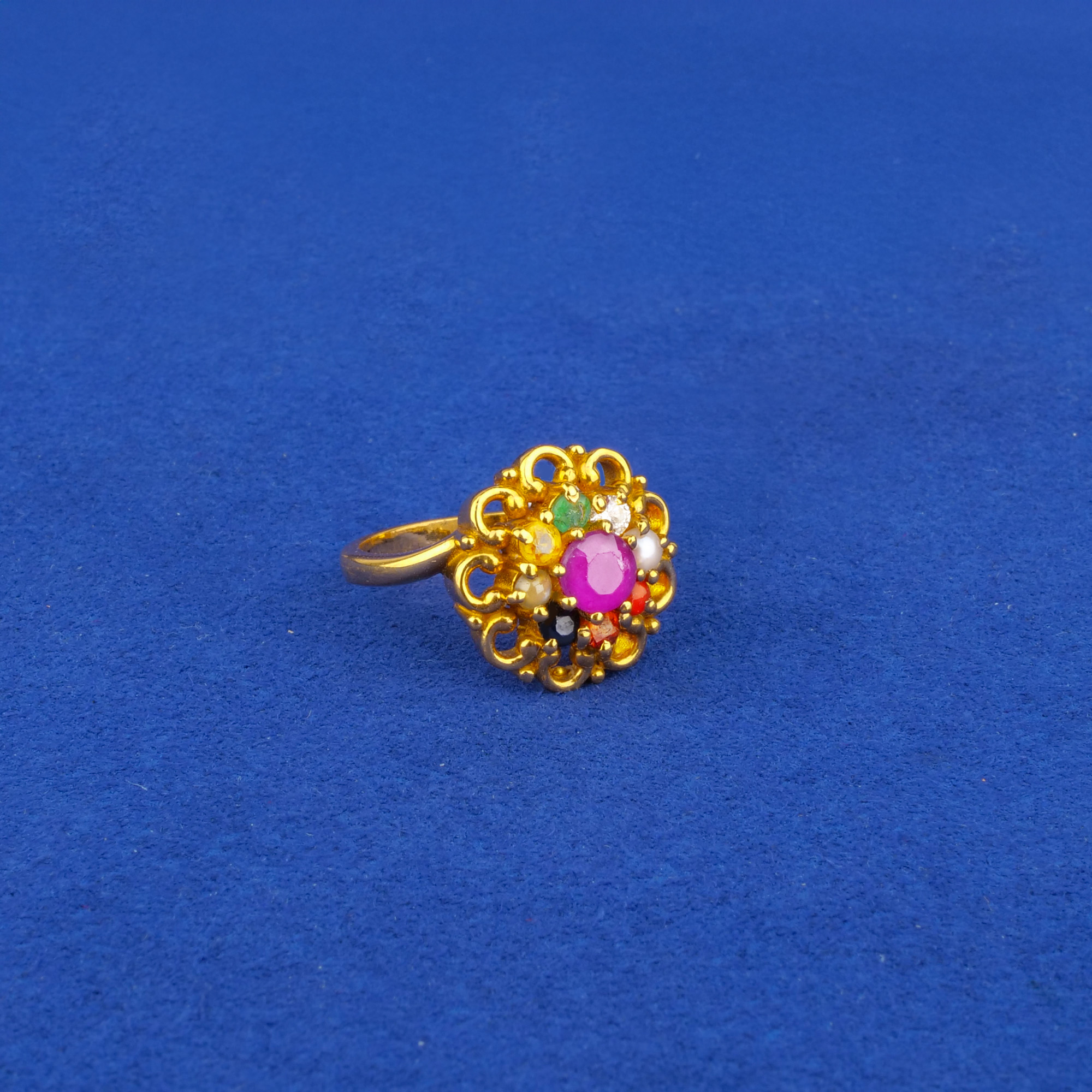 22K Navaratna Stones Ring