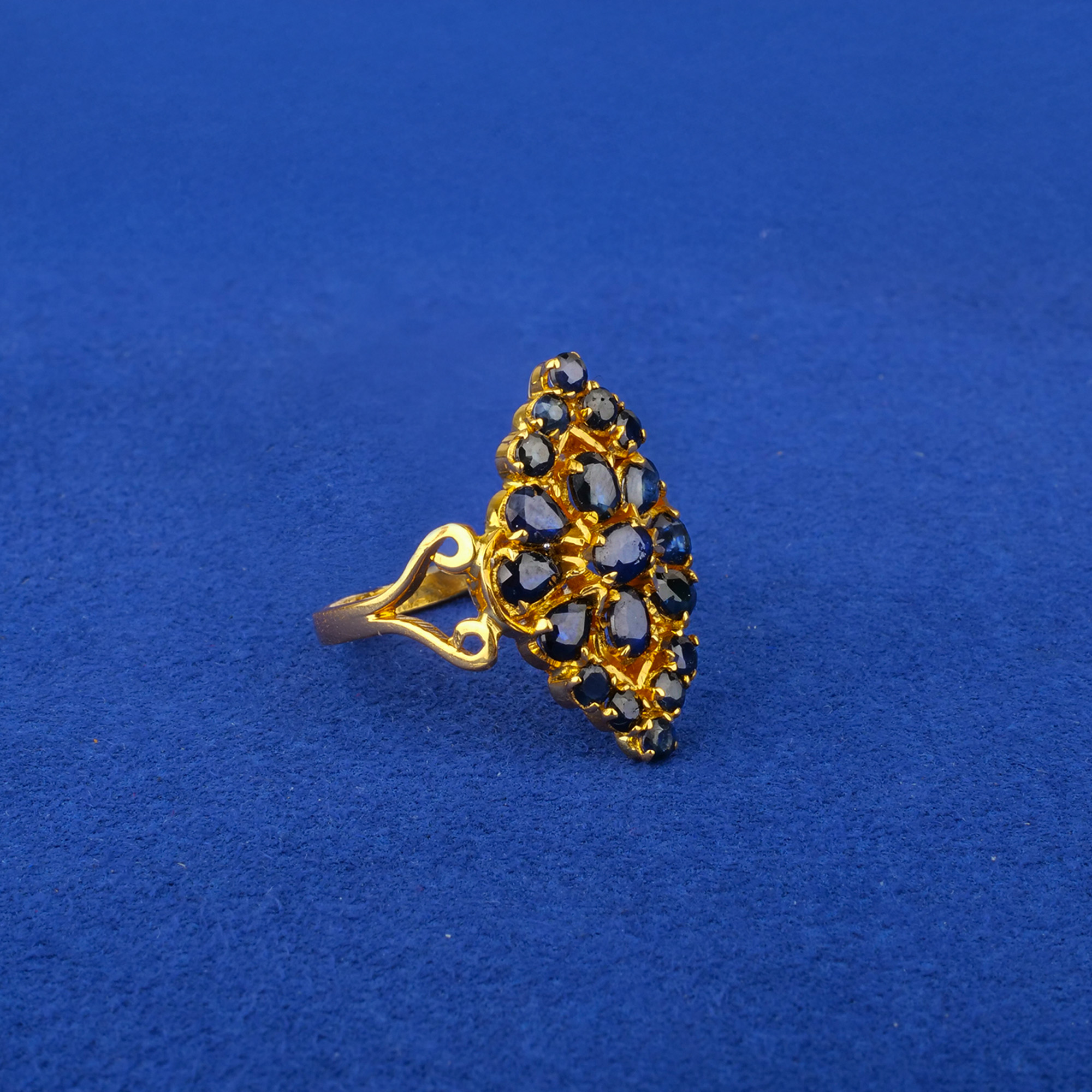 22K Gold and Sapphire Ring